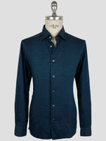 Kiton Blue Cotton Shirt