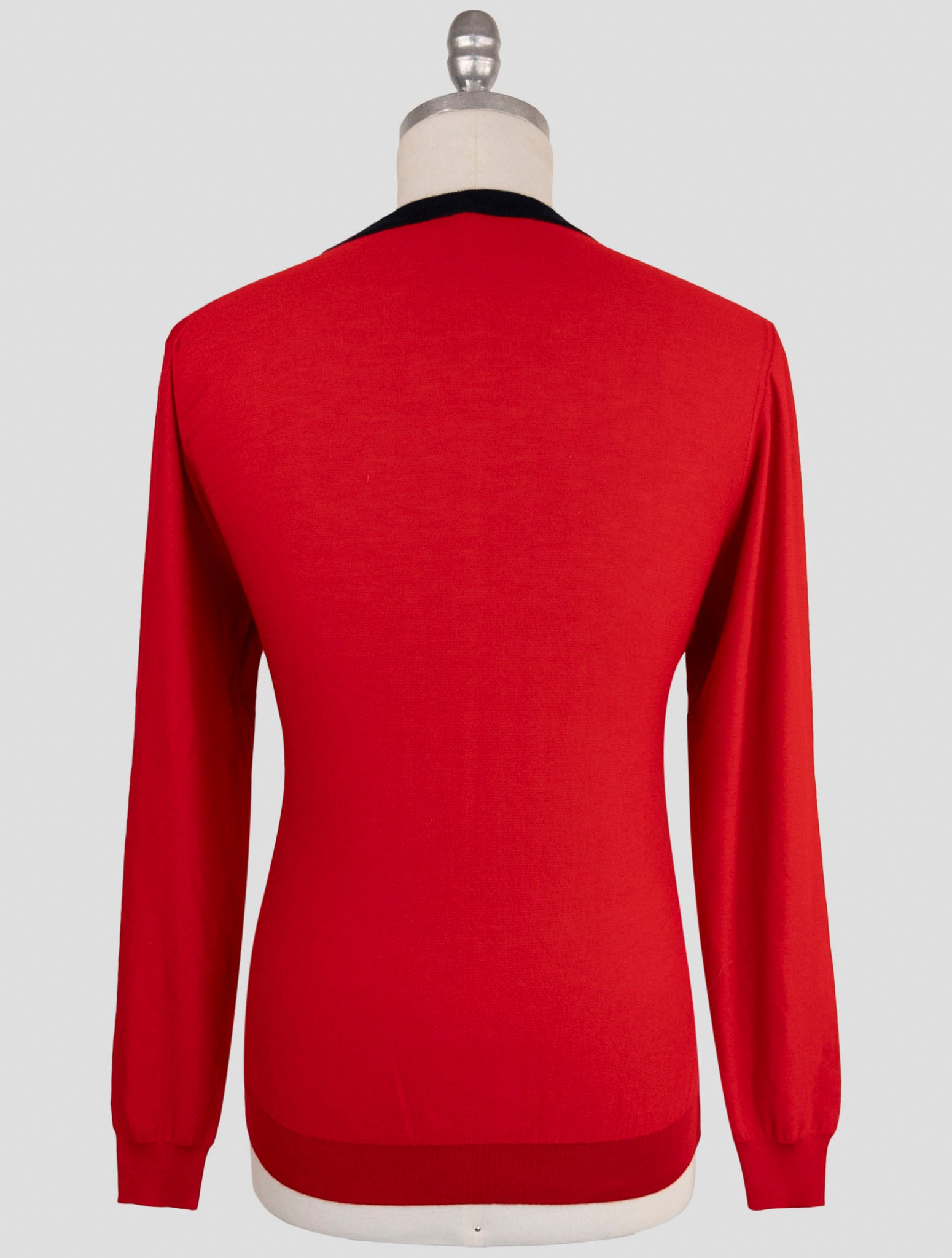 Kiton Red Cashmere Silk Sweater Crewneck