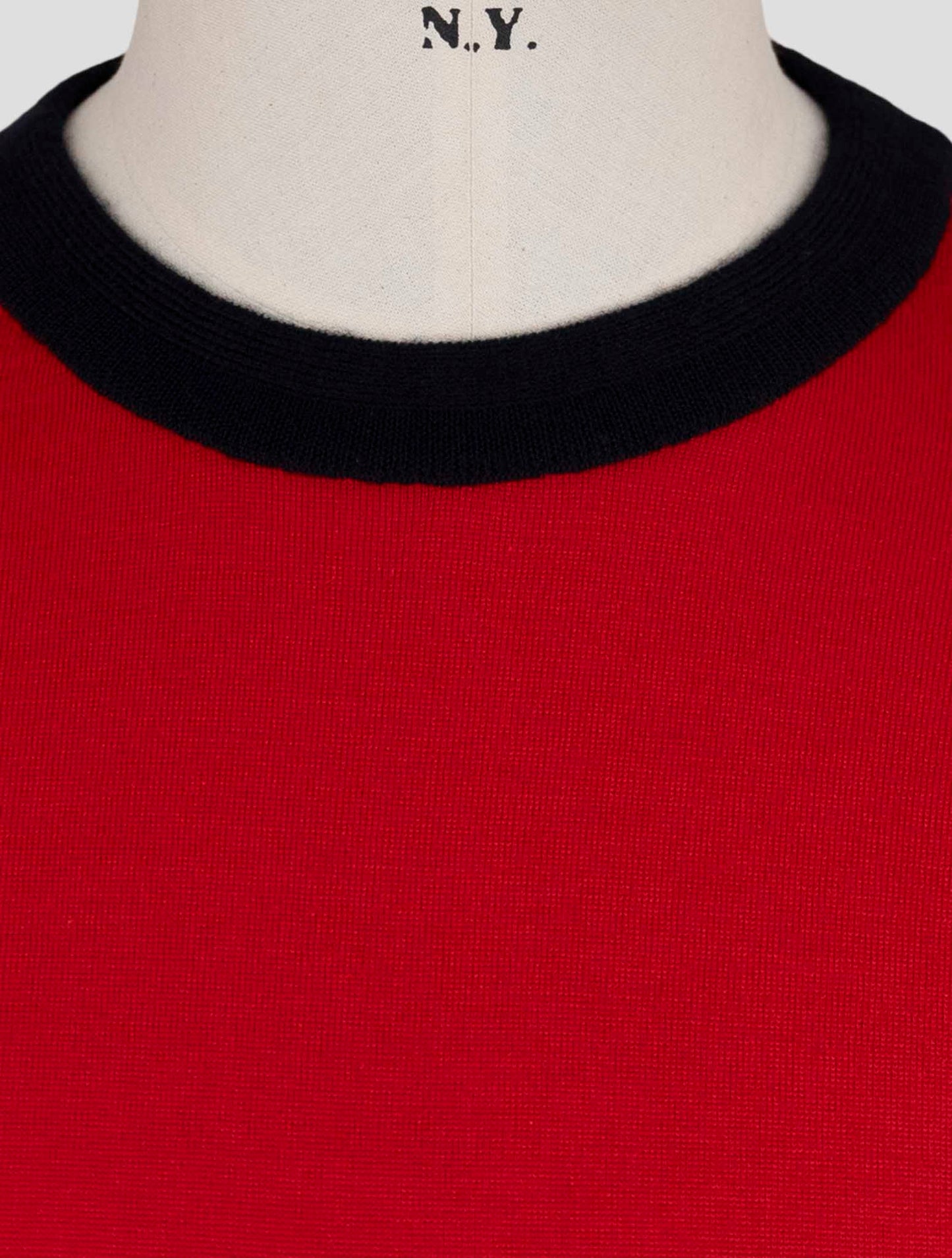 Kiton Red Cashmere Silk Sweater Crewneck