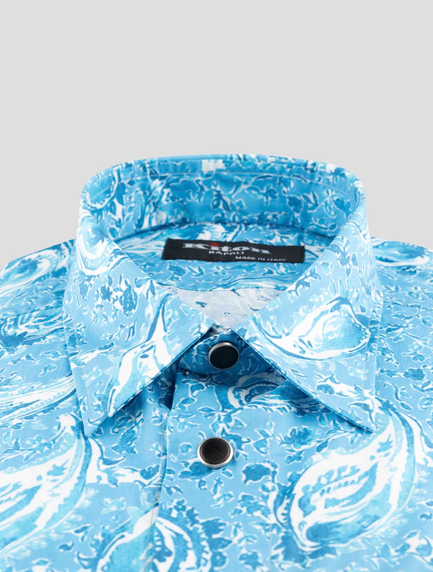 Kiton Light Blue Cotton Shirt