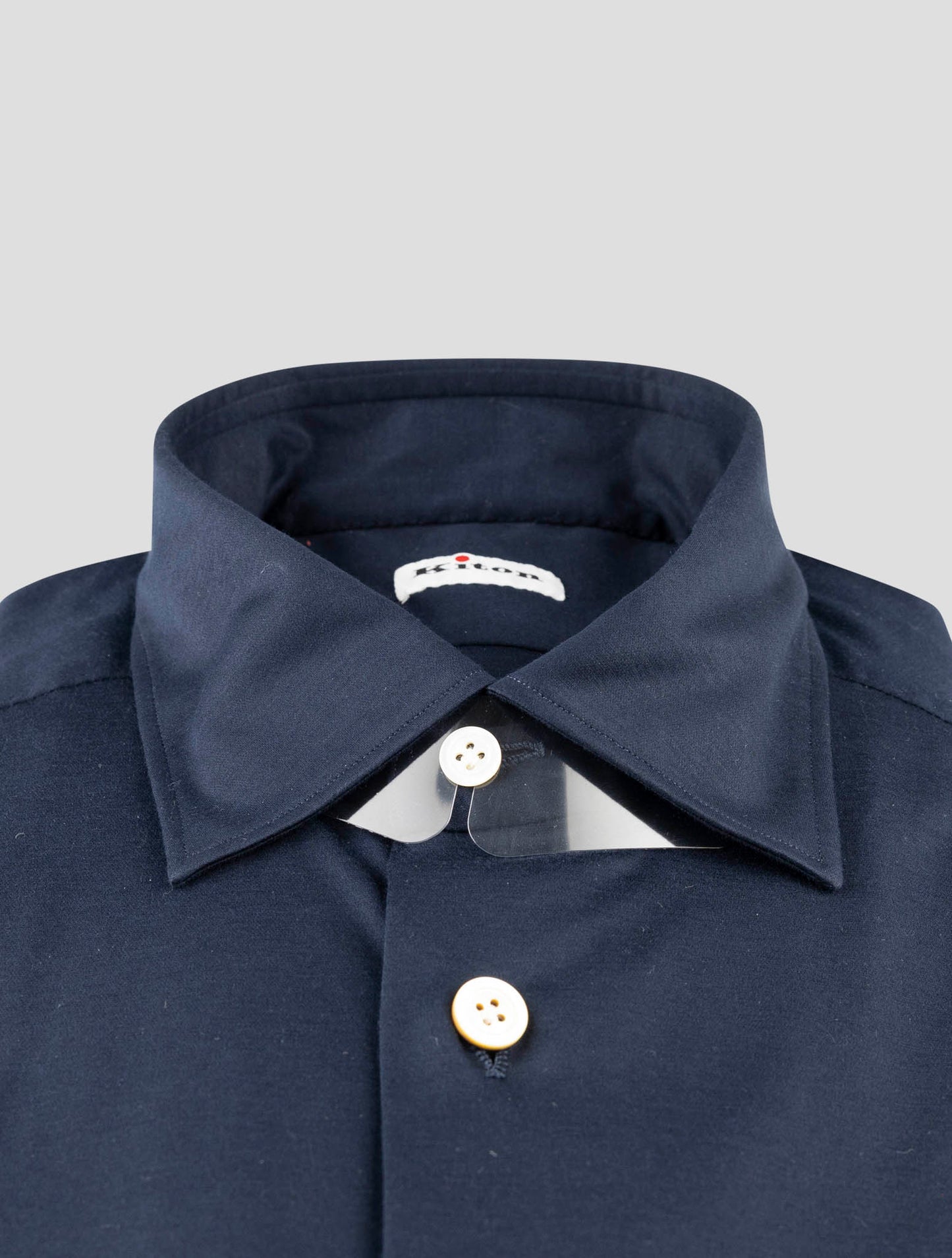 Kiton Blue Cotton Shirt