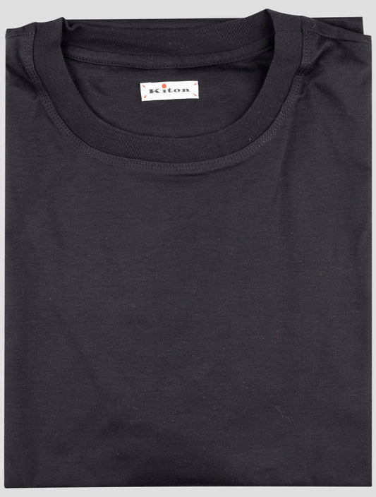 Kiton Black Cotton T- Shirt