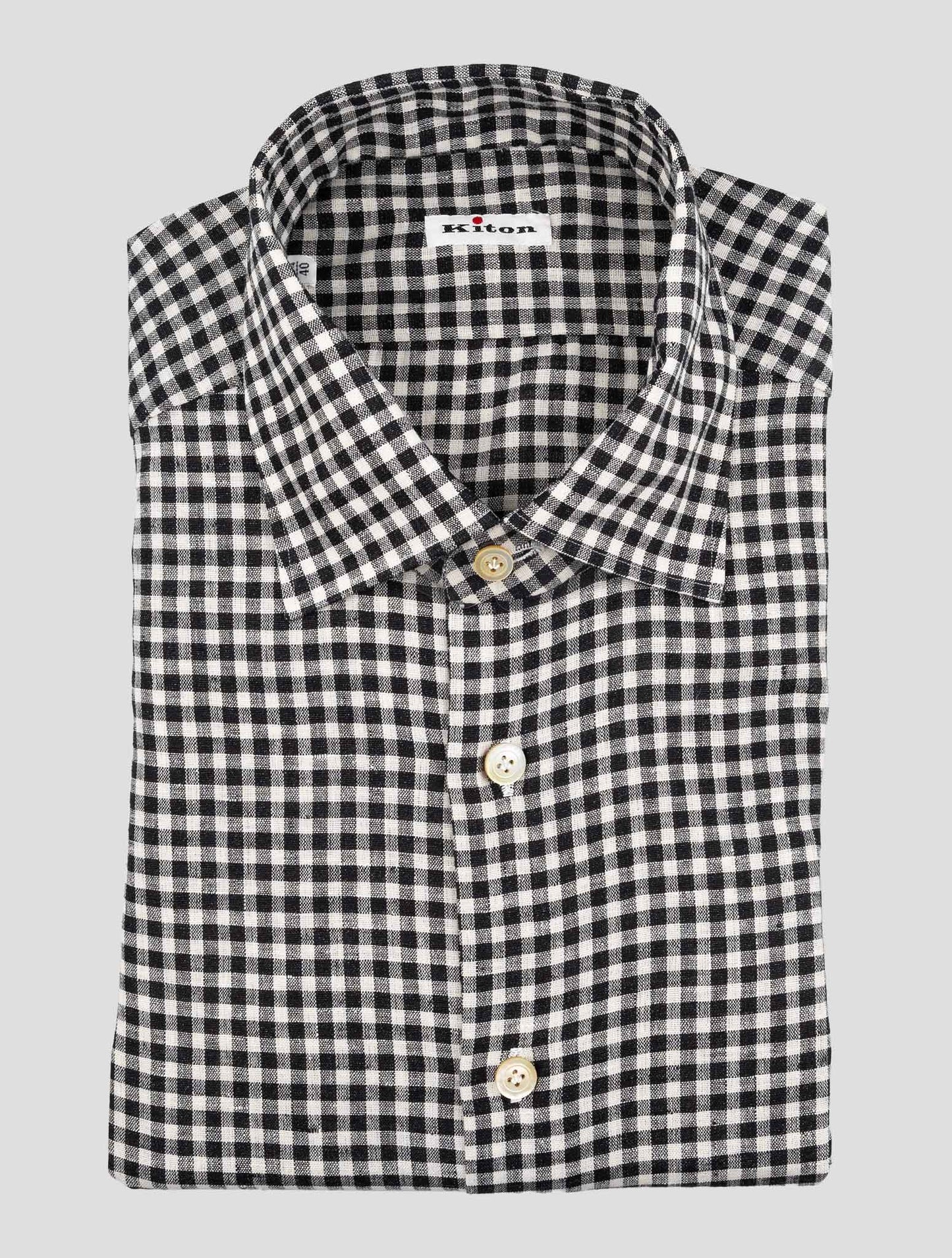 Kiton White Linen Ea Pl Shirt