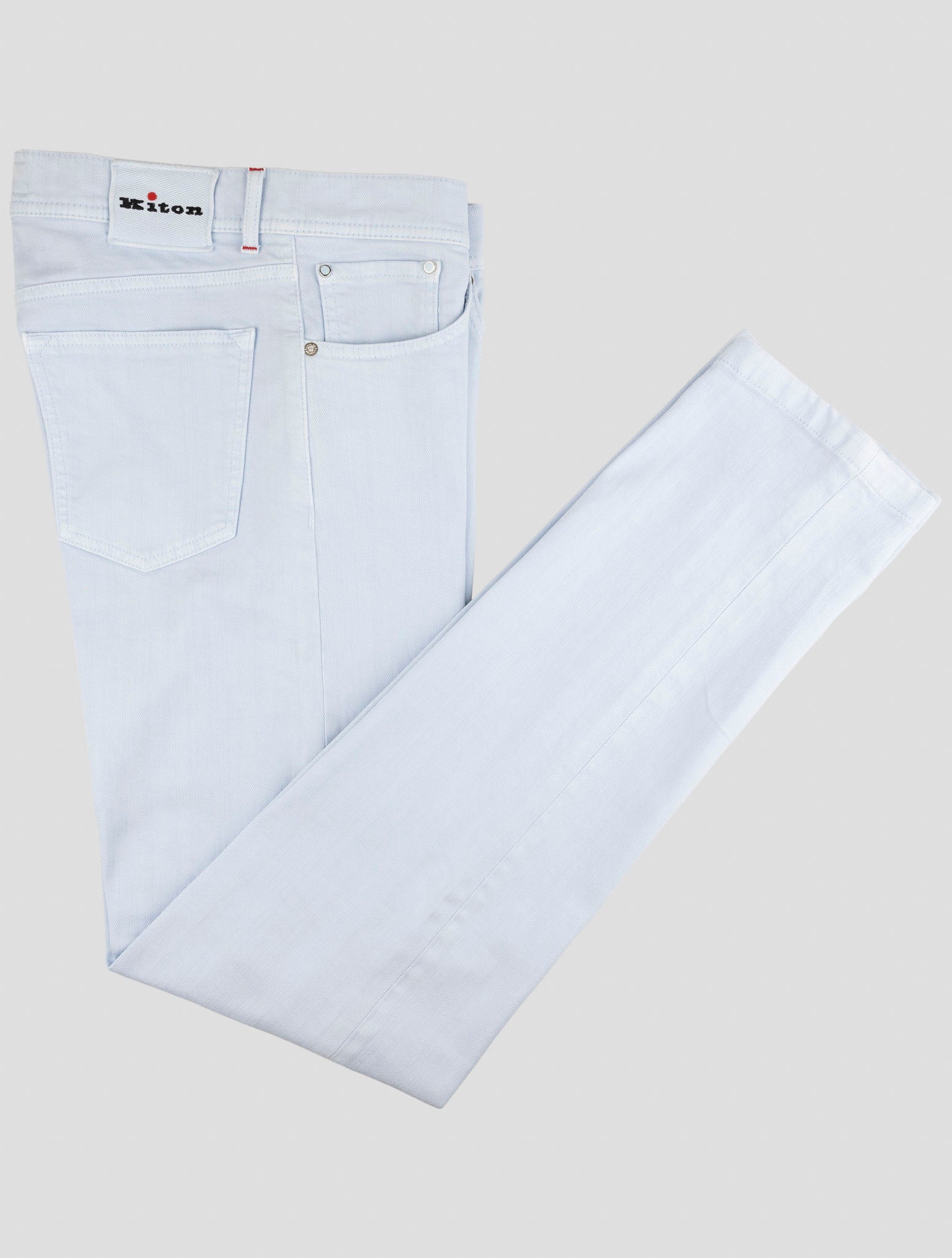 Kiton Light Blue Cotton Ea Jeans