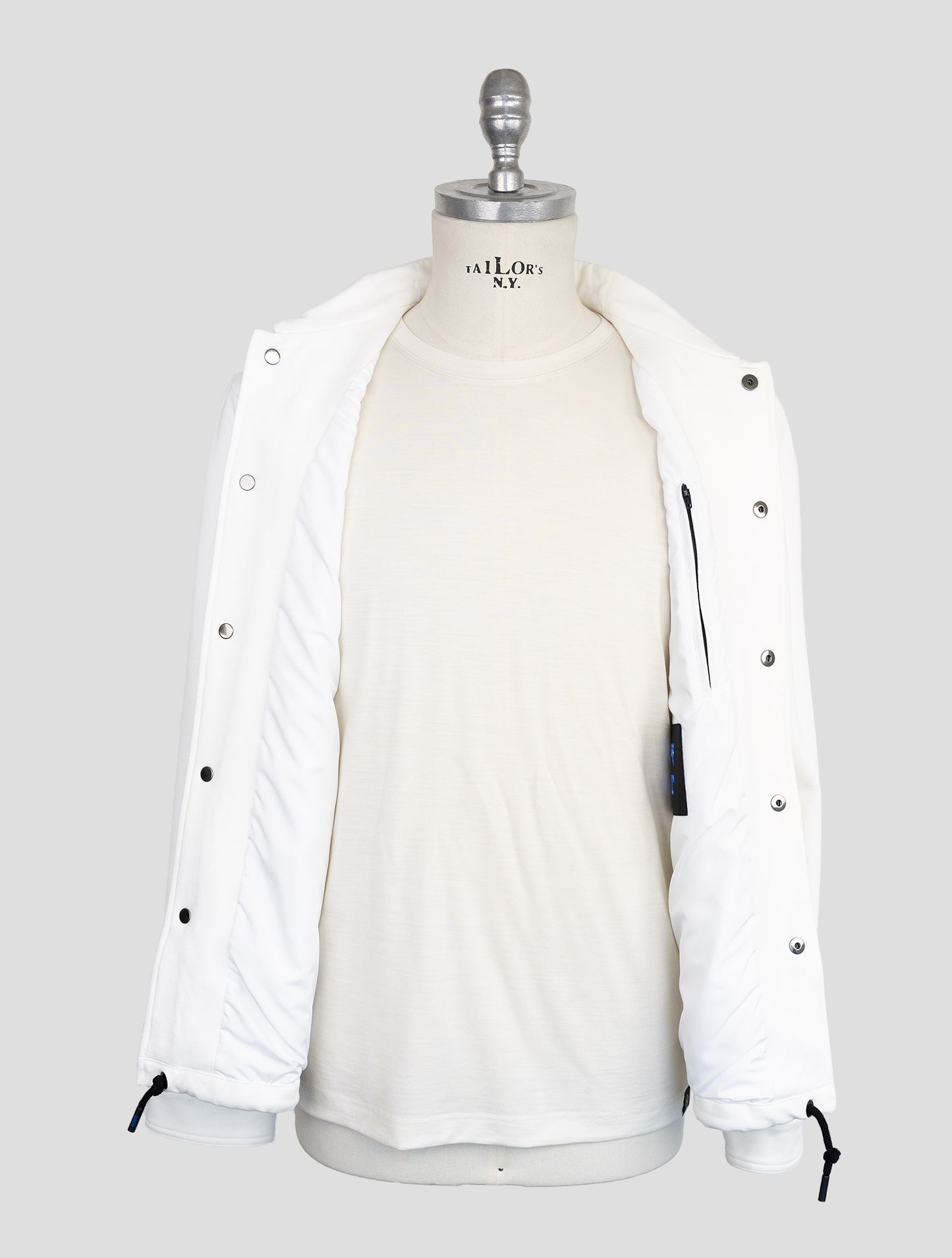 Kiton Knt White Viscose Pa Ea Coat