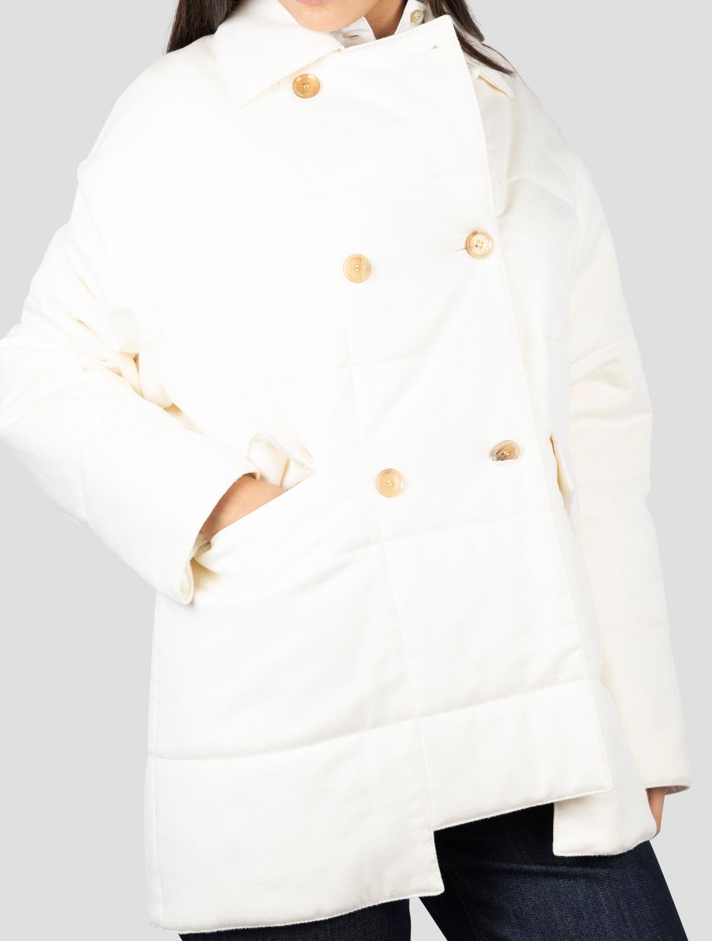 Kiton White Cashmere Coat