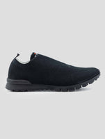 Kiton Black Cotton Ea Sneakers
