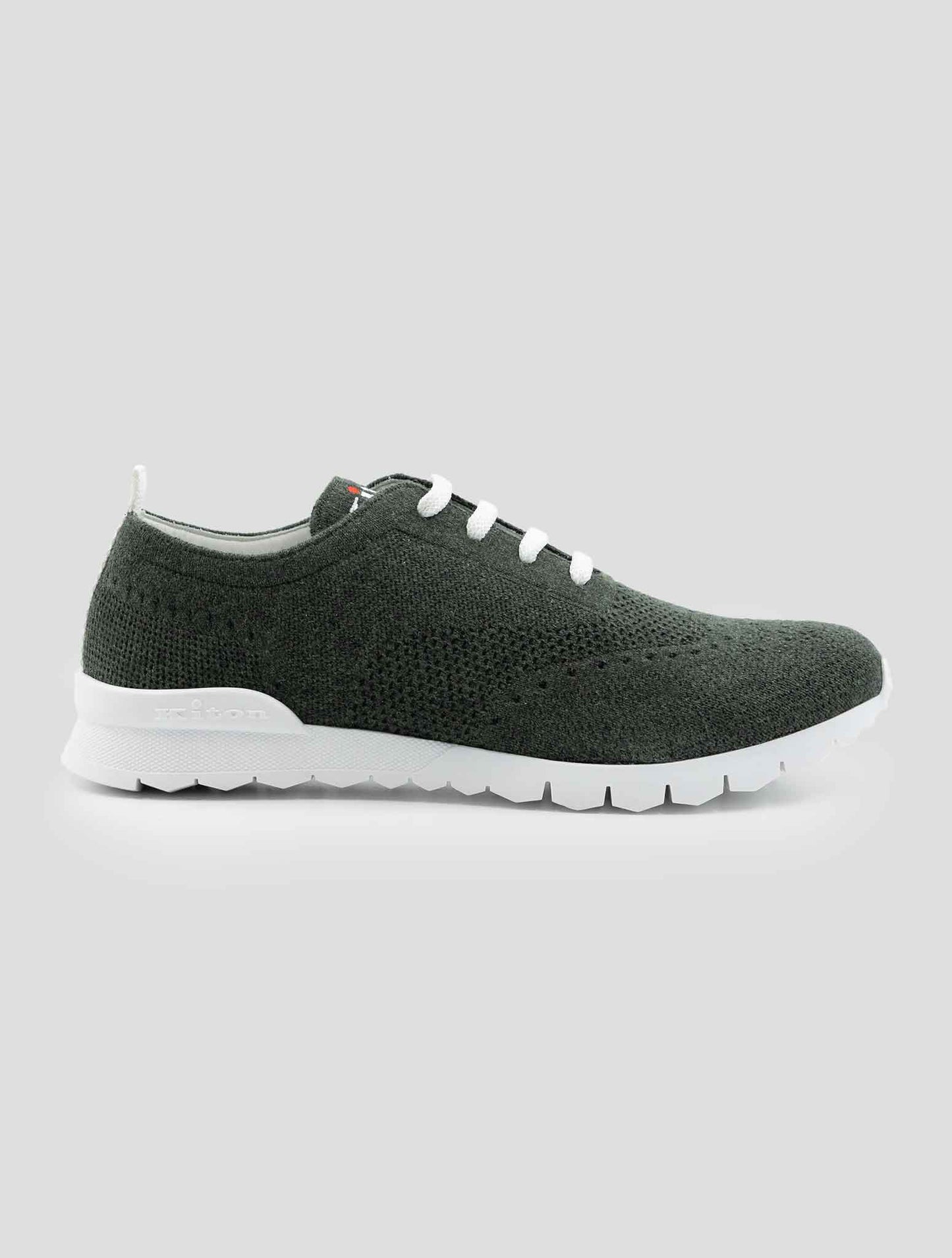 Kiton Green Cashmere Pl Sneakers