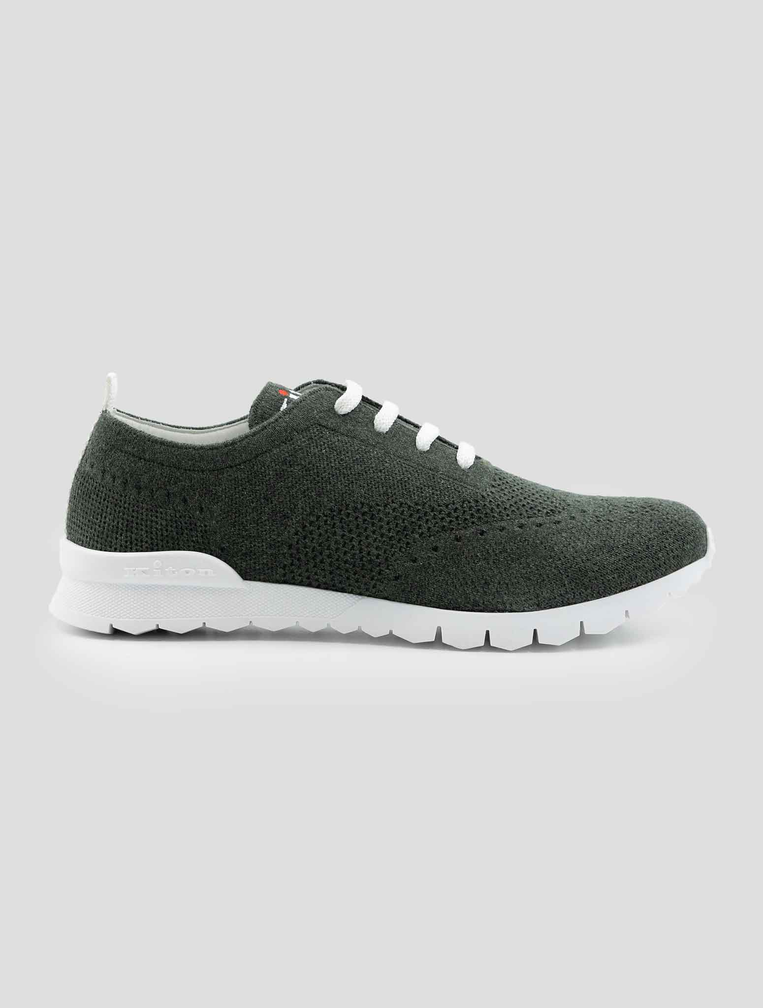Kiton Green Cashmere Pl Sneakers