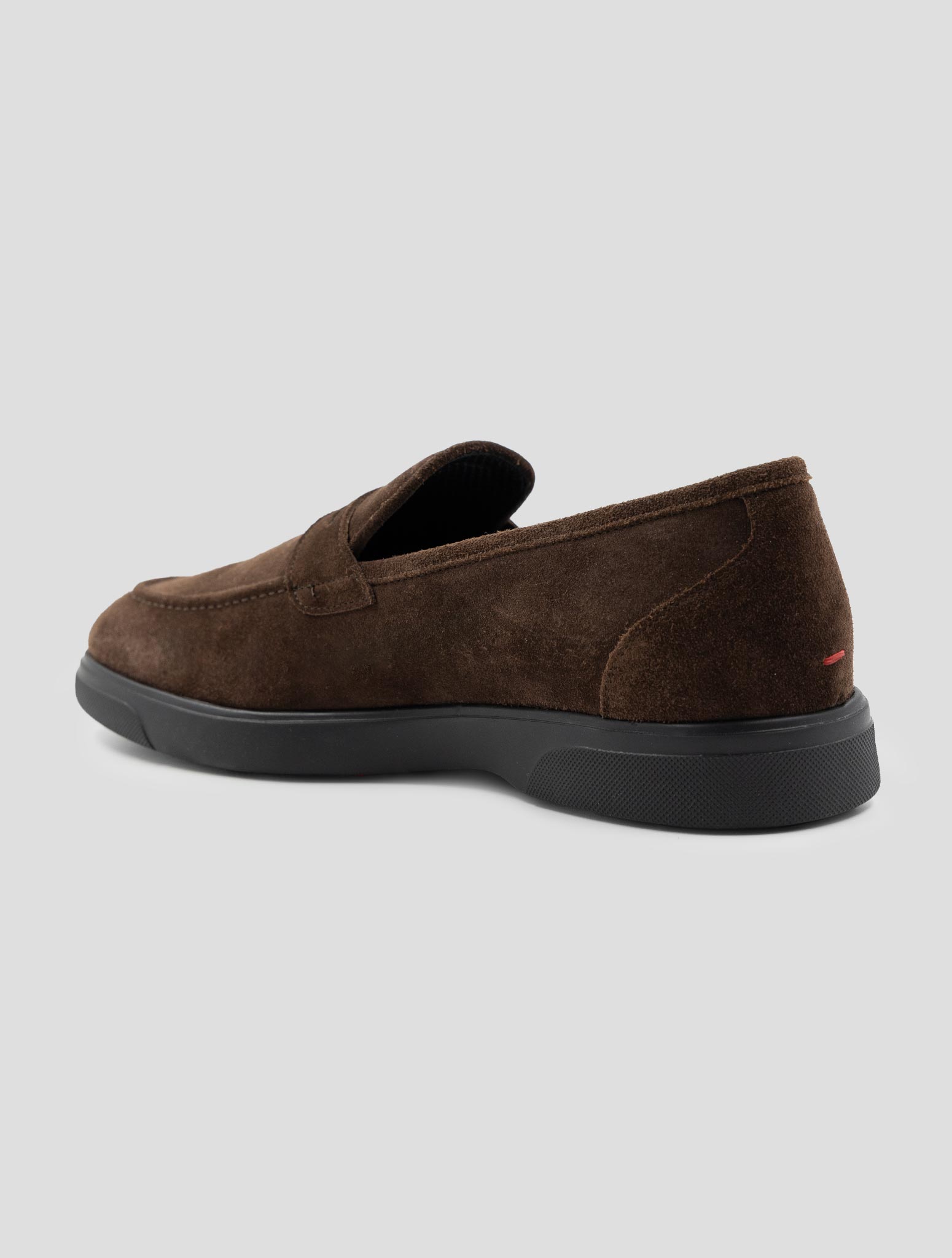 Kiton Brown Leather Suede Loafers