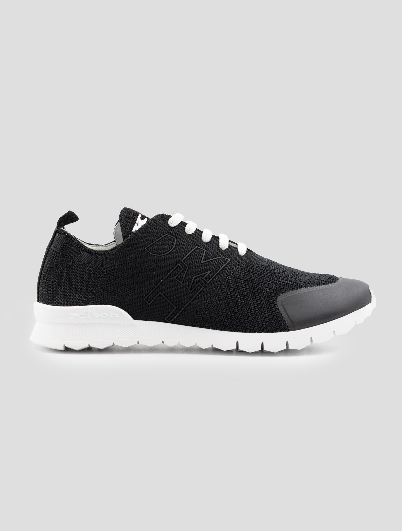 Kiton Black Cotton Ea Pu Sneakers