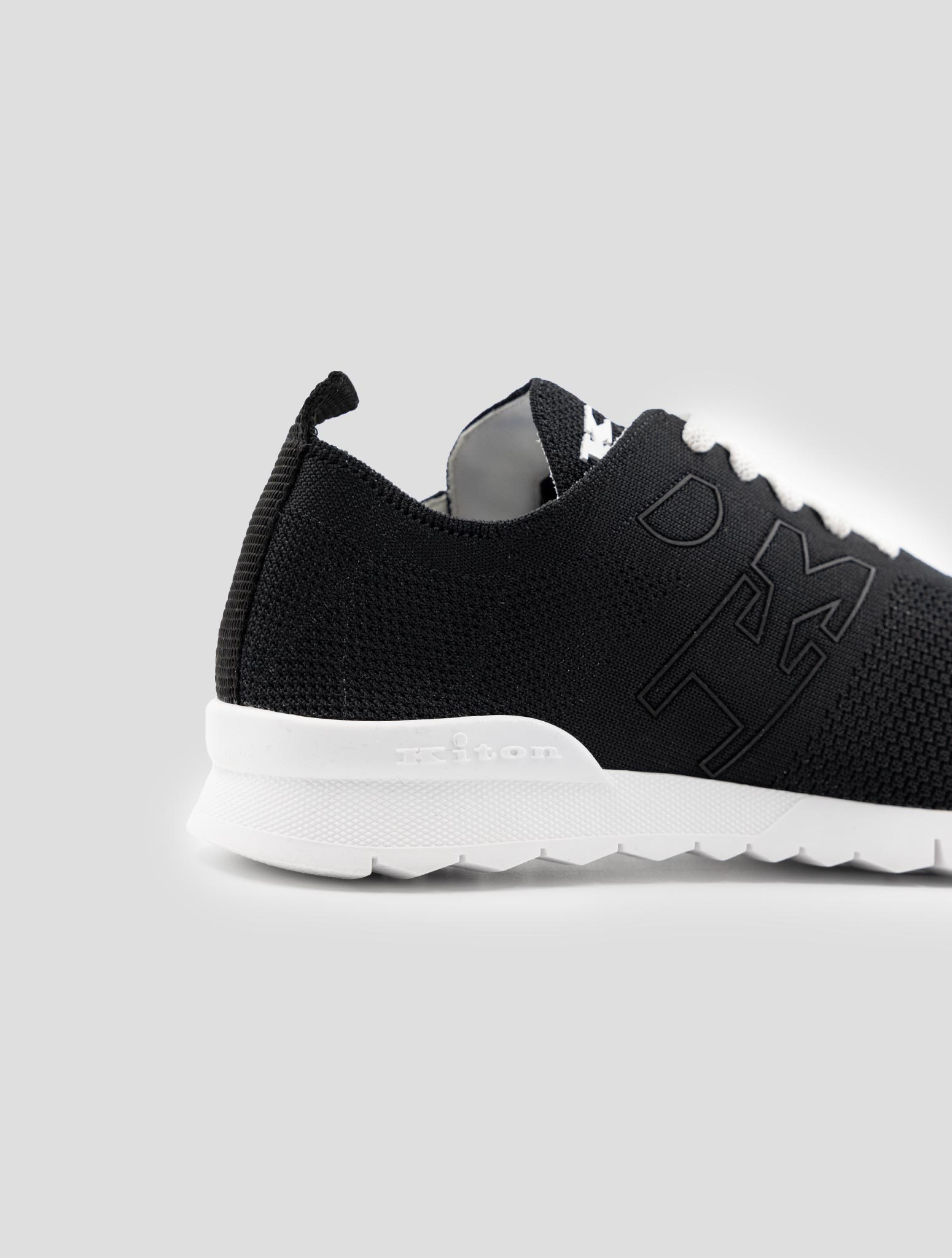 Kiton Black Cotton Ea Pu Sneakers