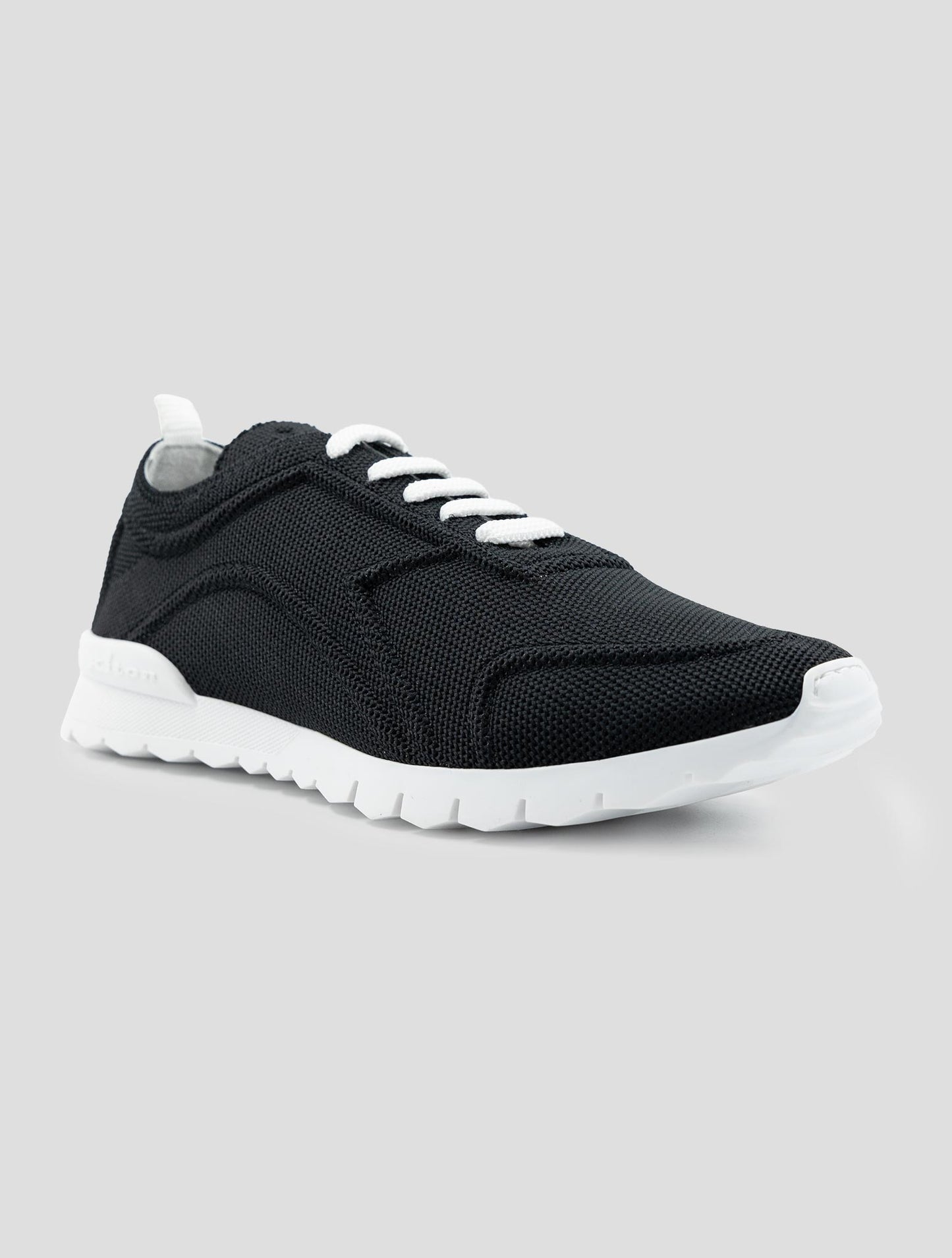 Kiton Black Cotton Ea Sneakers