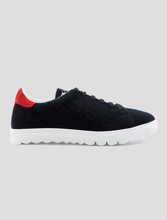 Kiton Black Cashmere Pl Sneakers