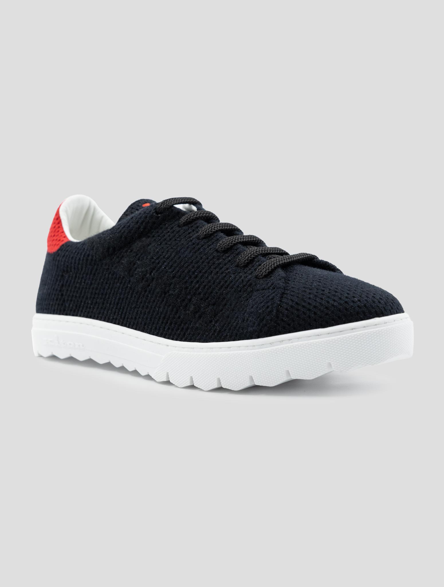 Kiton Black Cashmere Pl Sneakers