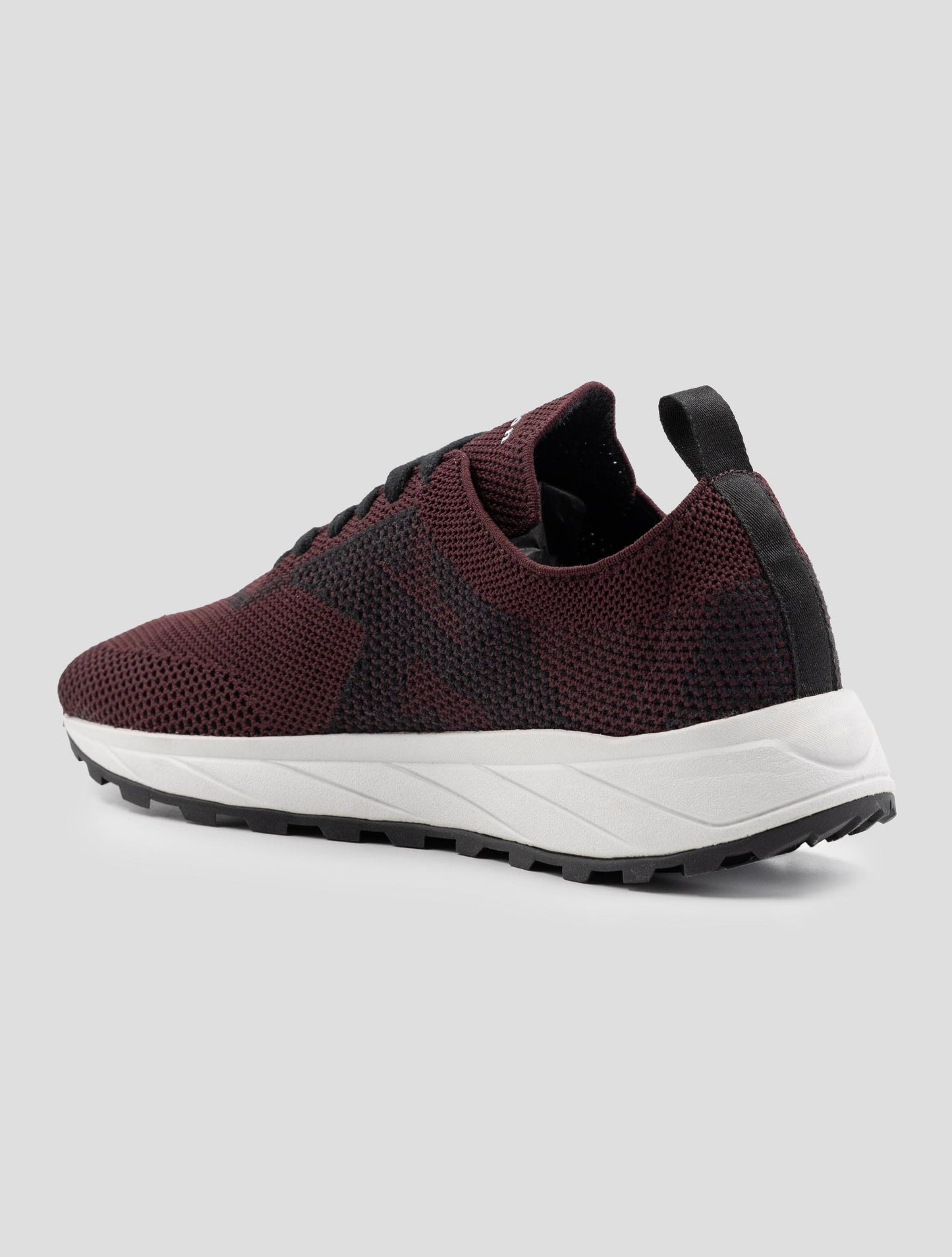 Kiton Burgundy Pl Pu Wool Sneakers