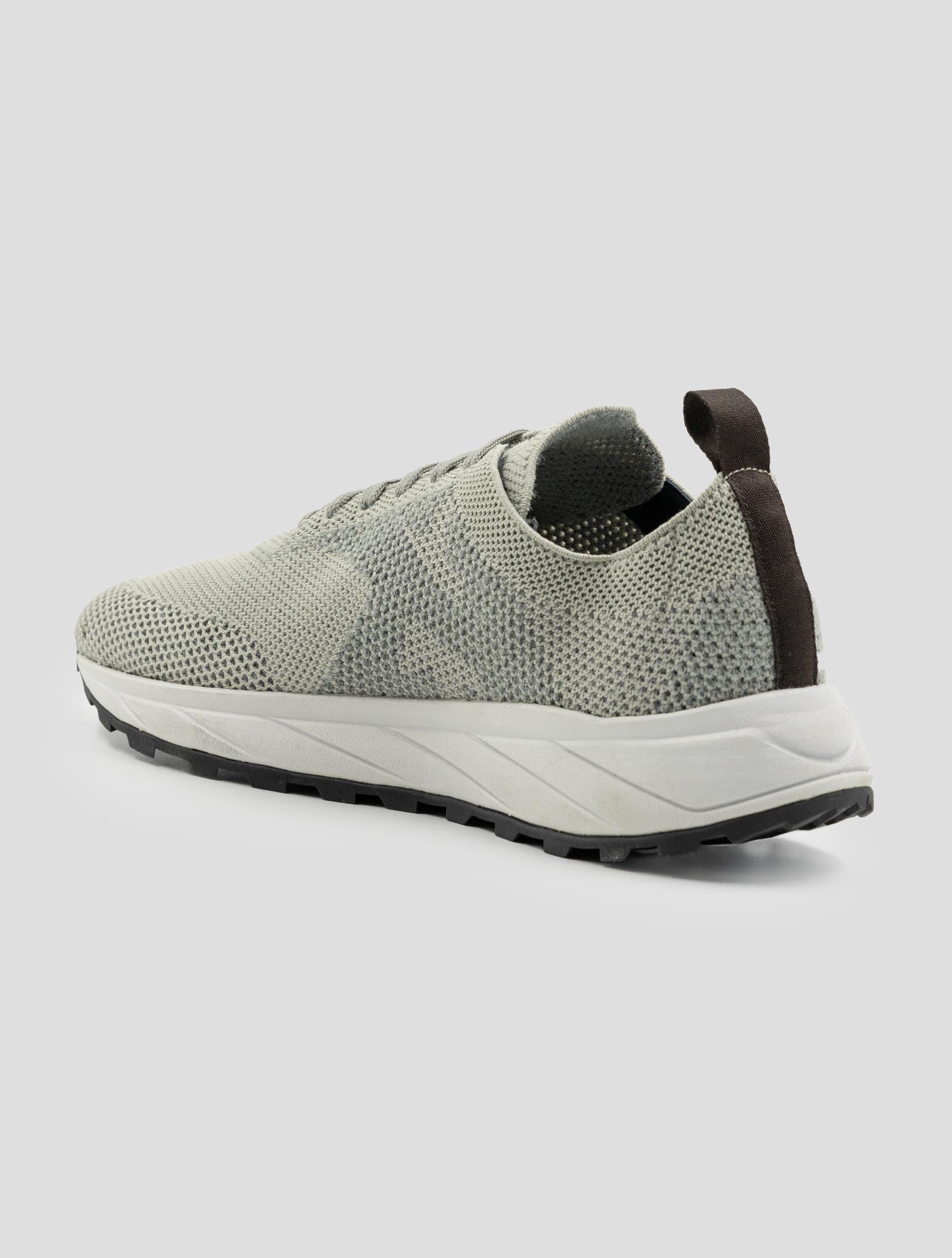 Kiton Gray Pl Pu Wool Sneakers