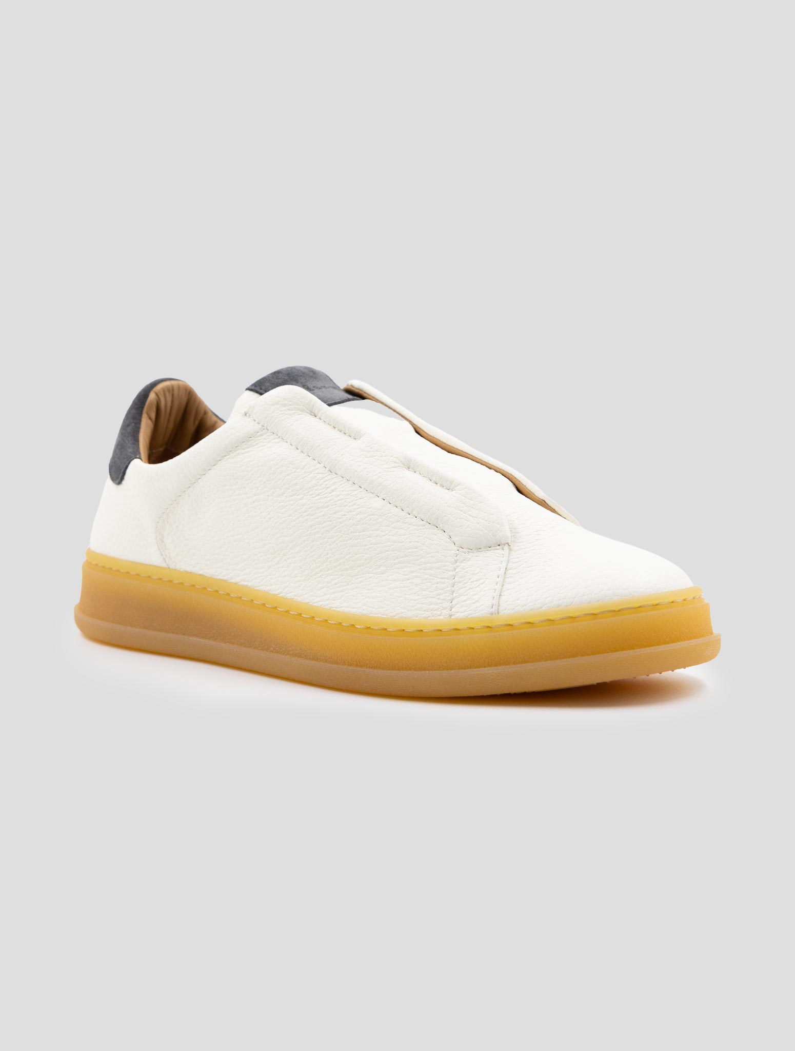 Kiton Green Leather Deer Sneakers