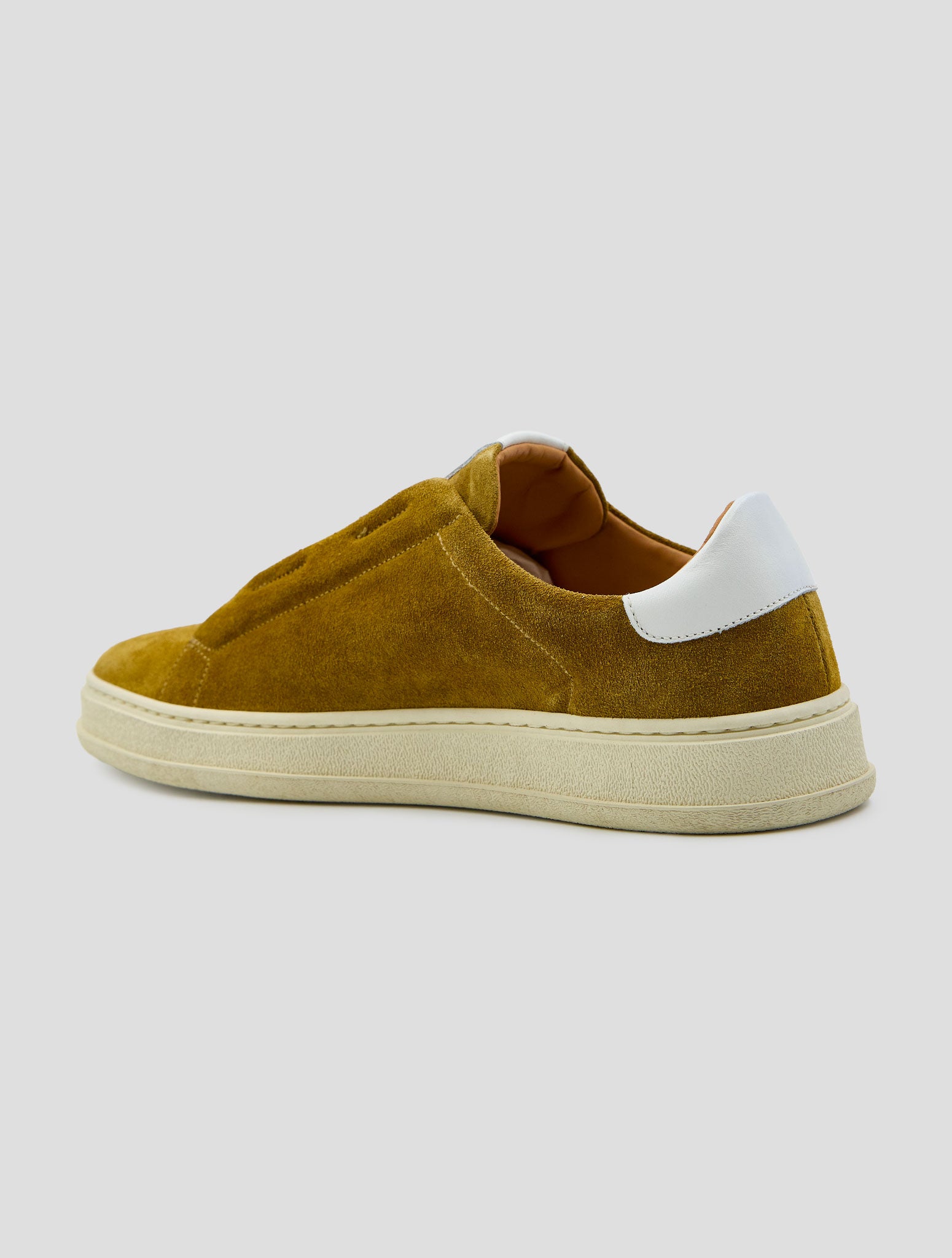 Kiton Brown Leather Suede Sneakers