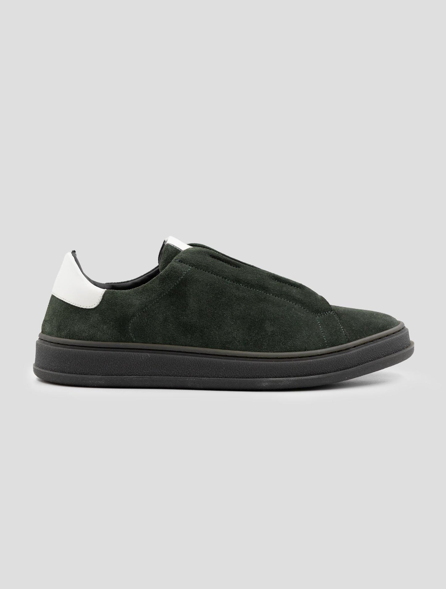 Kiton Green Leather Suede Sneakers