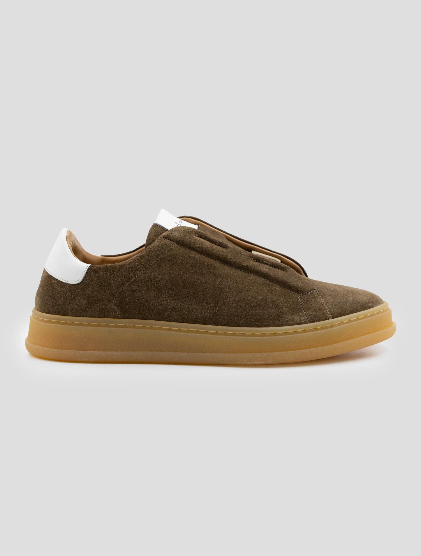 Kiton Brown Leather Suede Sneakers