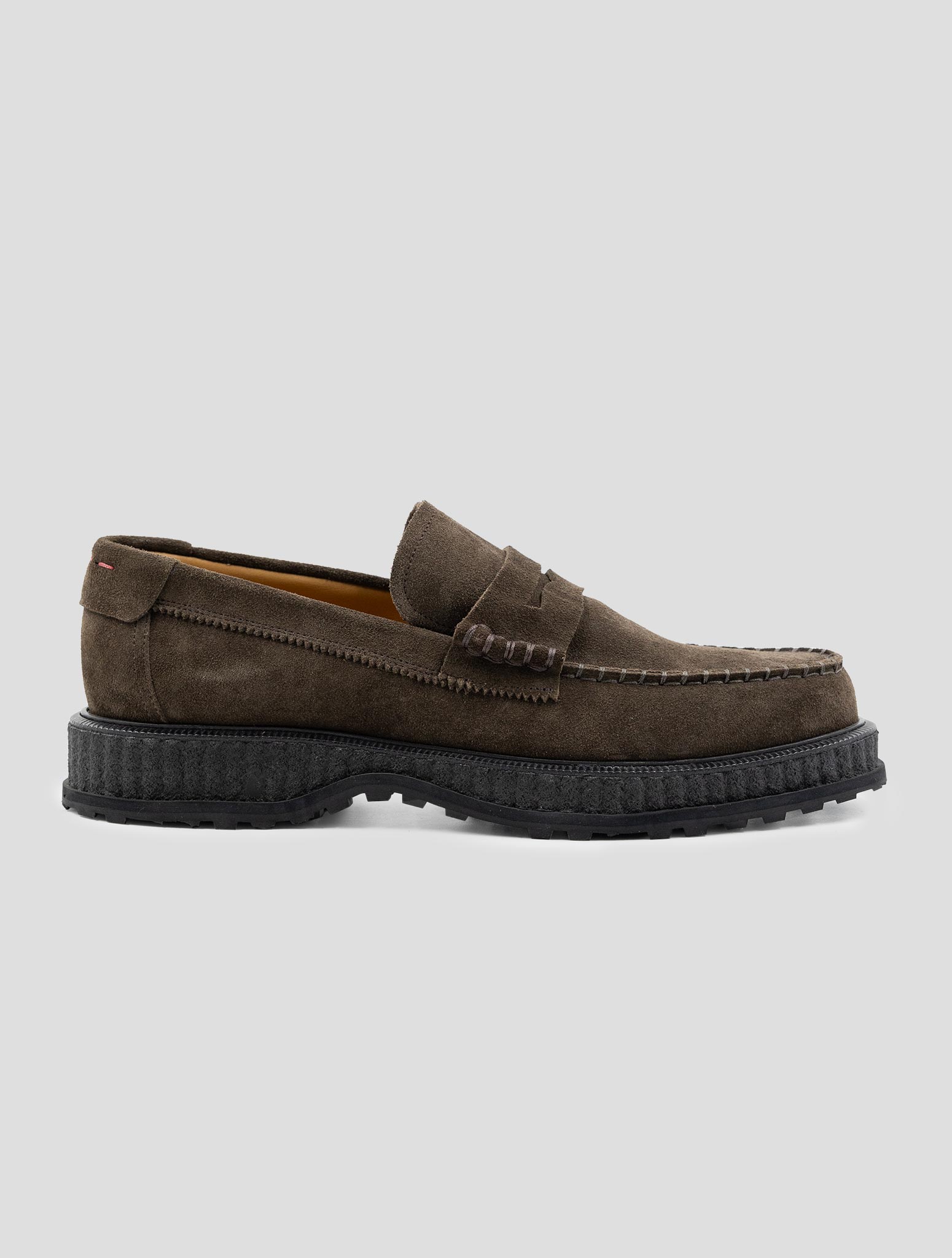 Kiton Brown Leather Suede Loafers