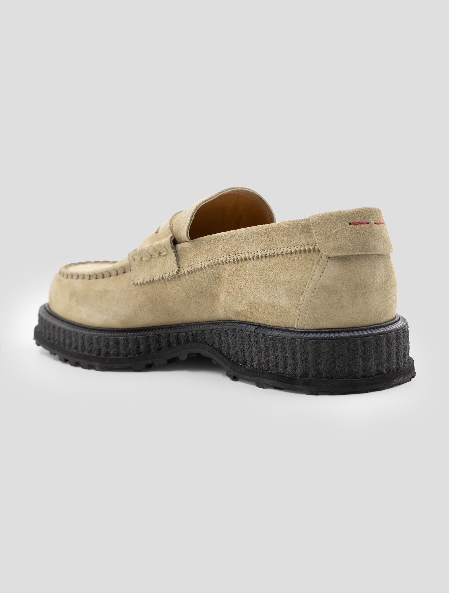 Kiton Beige Leather Suede Loafers