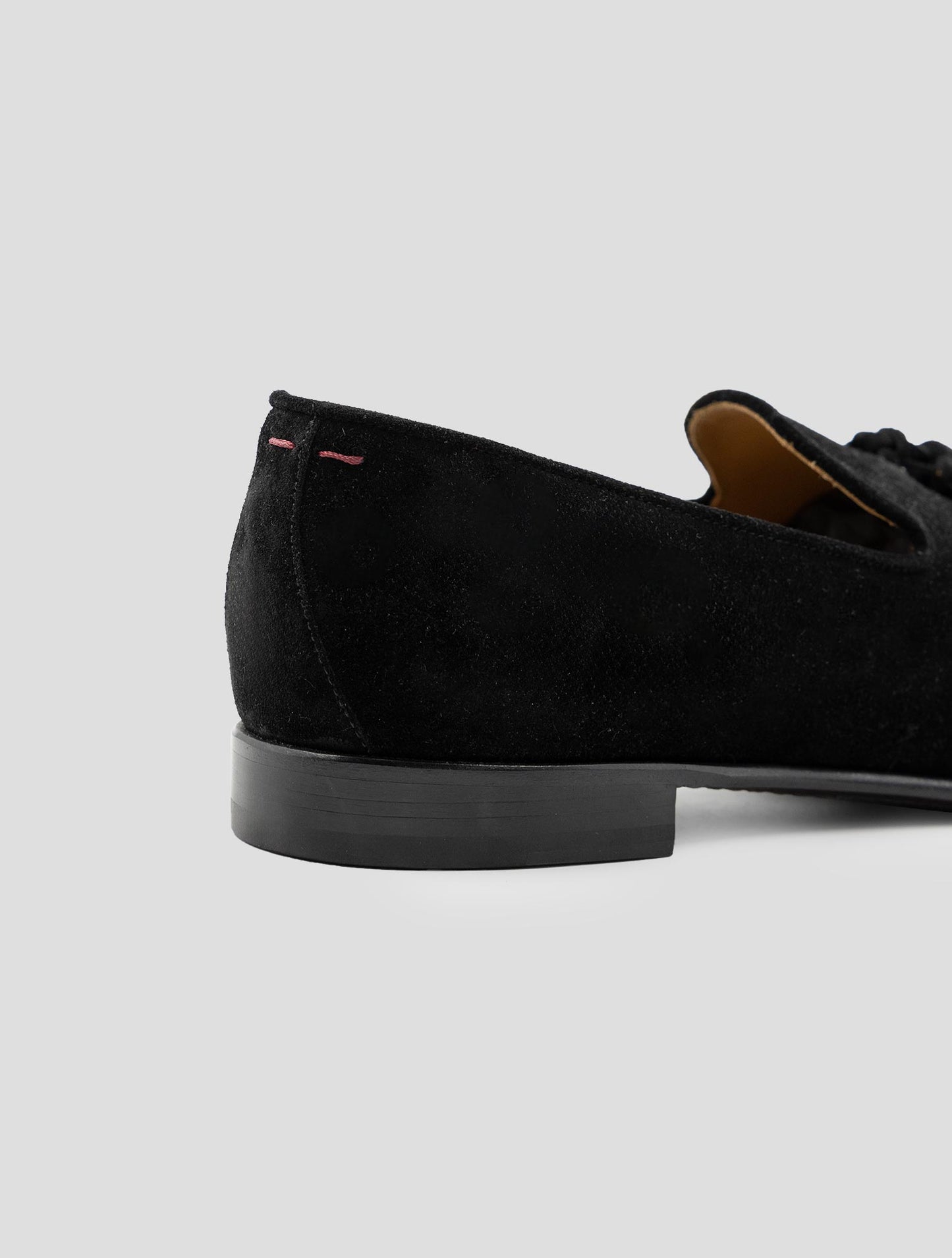 Kiton Black Leather Suede Loafers