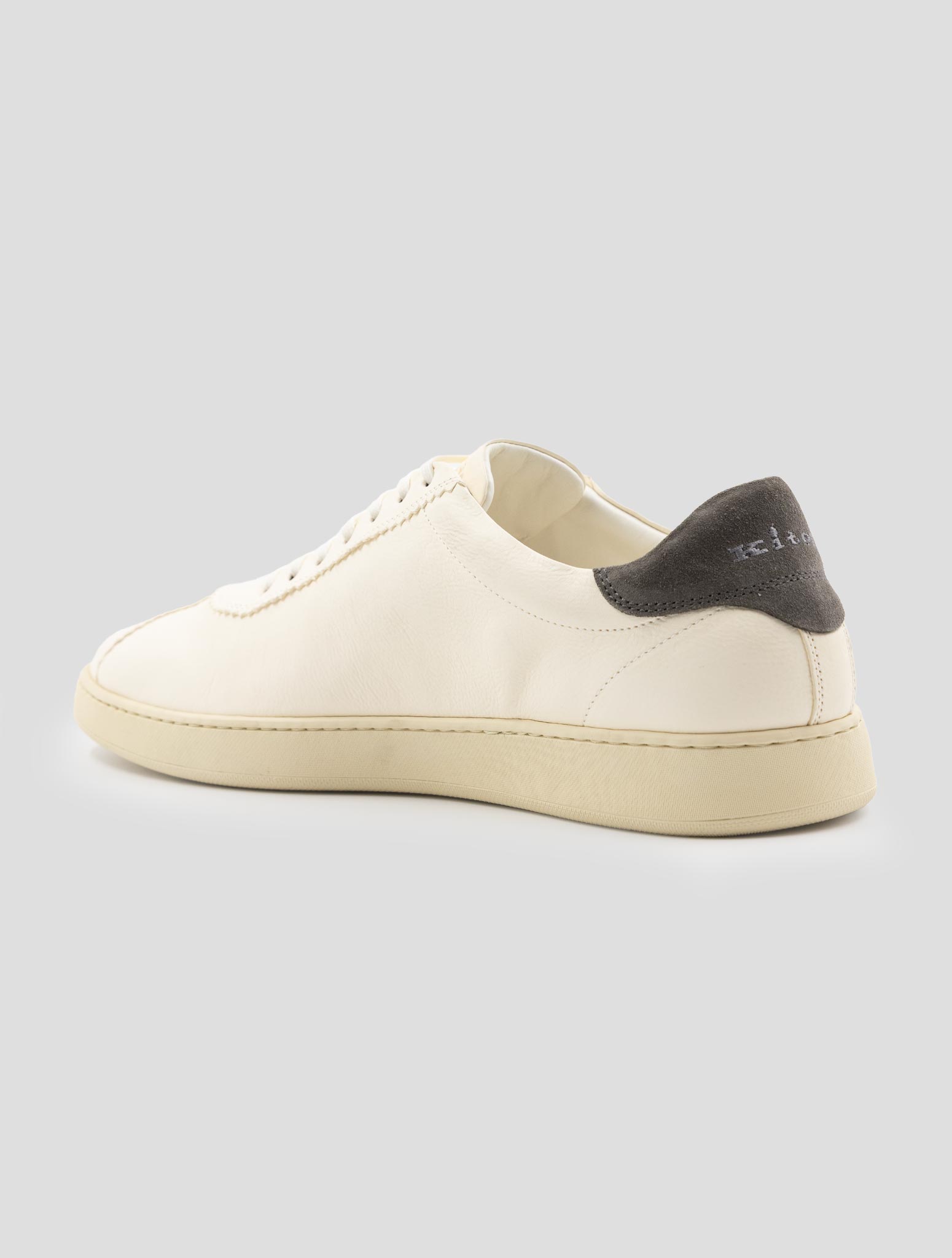 Kiton Beige Leather Sneakers