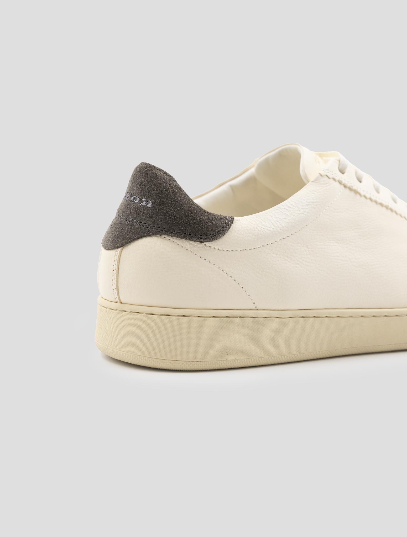 Kiton Beige Leather Sneakers