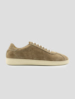 Kiton Brown Leather Suede Sneakers
