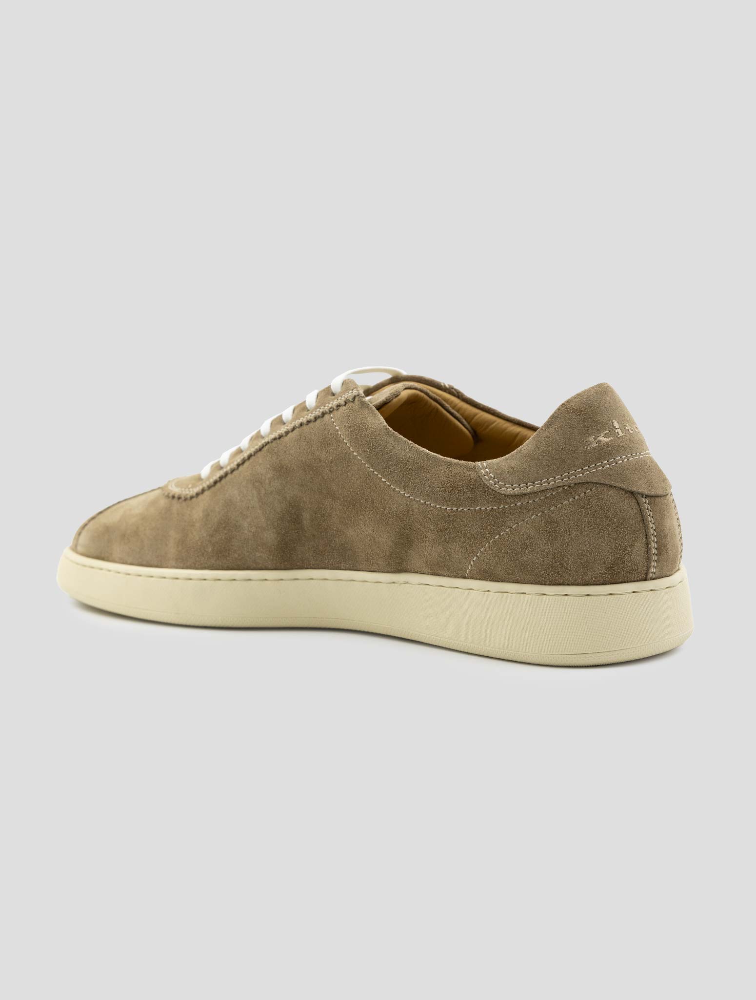 Kiton Brown Leather Suede Sneakers