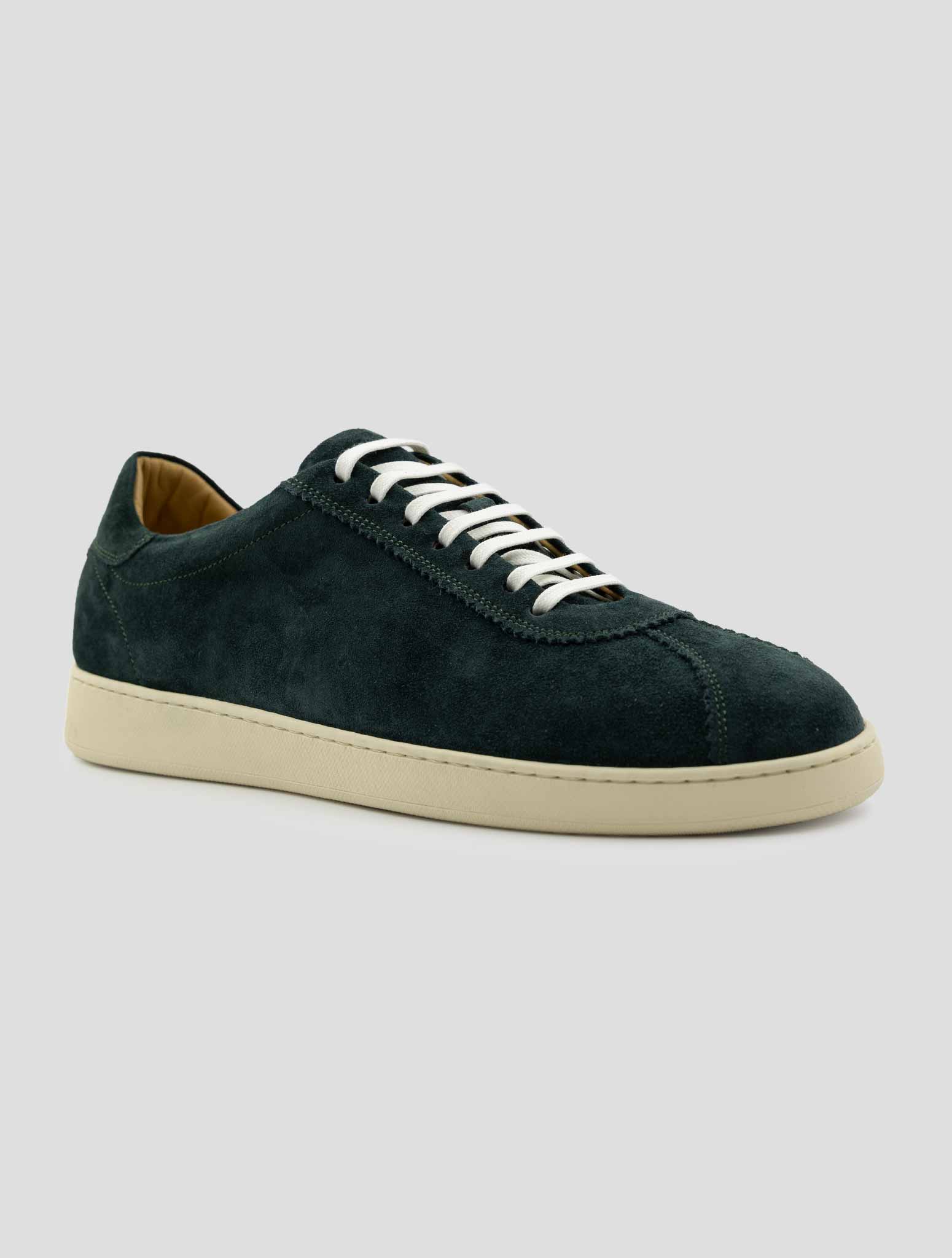 Kiton Green Leather Sneakers