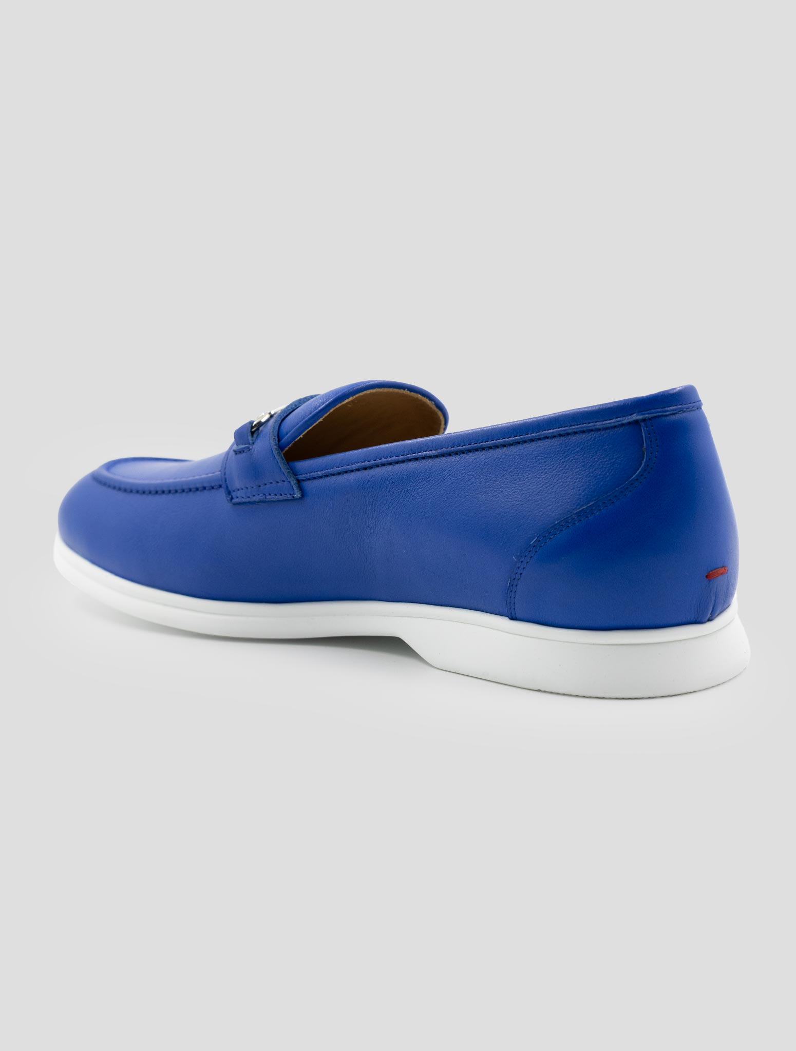 Kiton Blue Leather Loafers