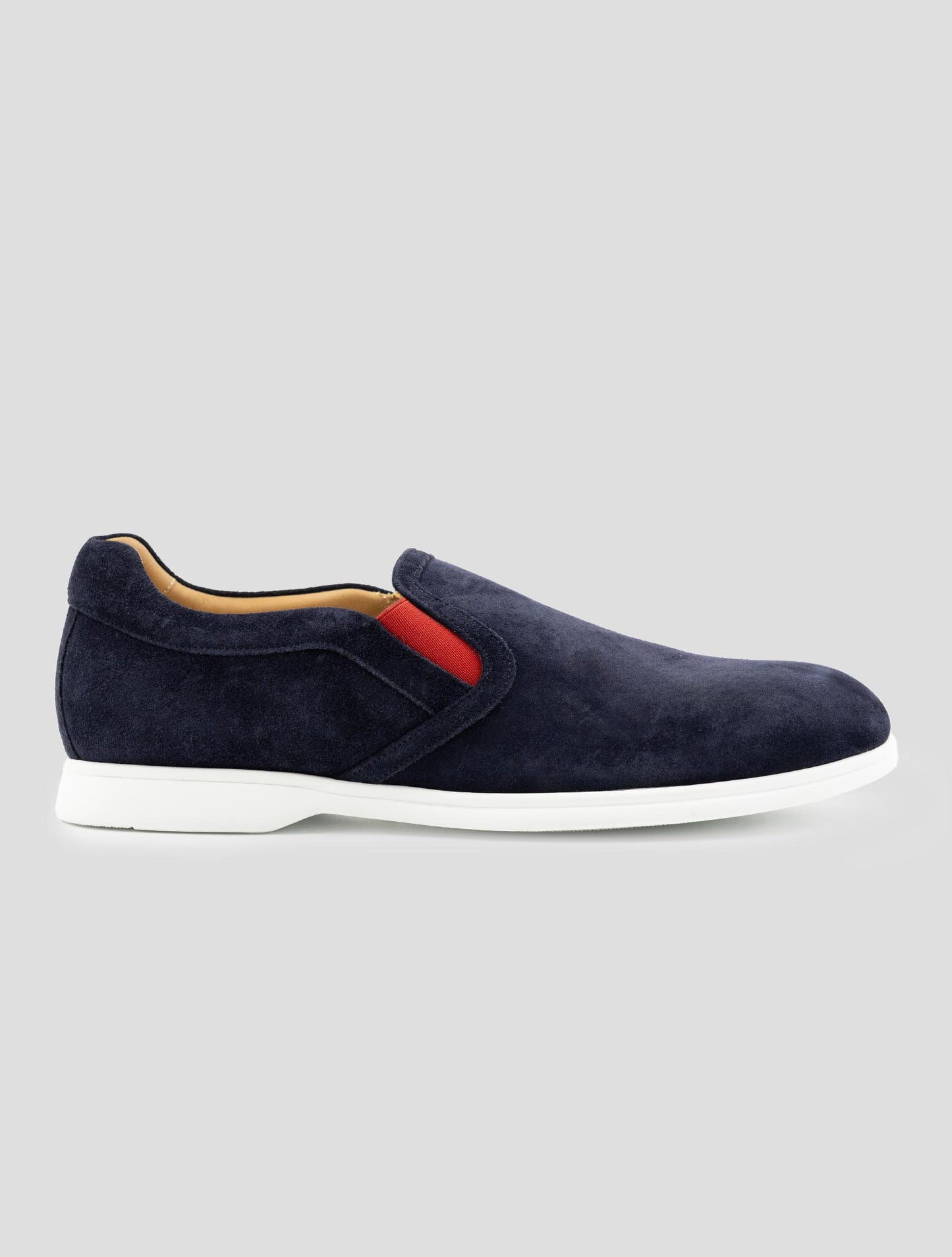 Kiton Dark Blue Leather Suede Sneakers