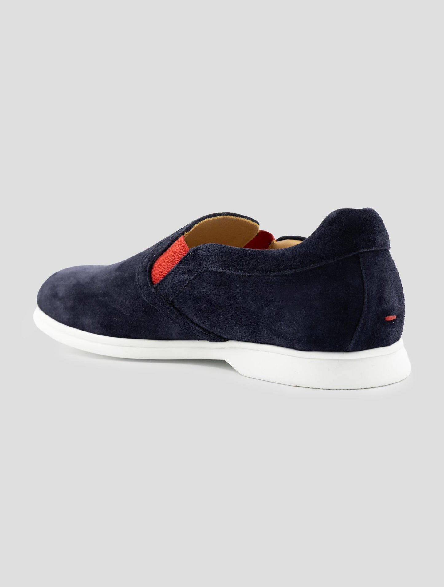 Kiton Dark Blue Leather Suede Sneakers