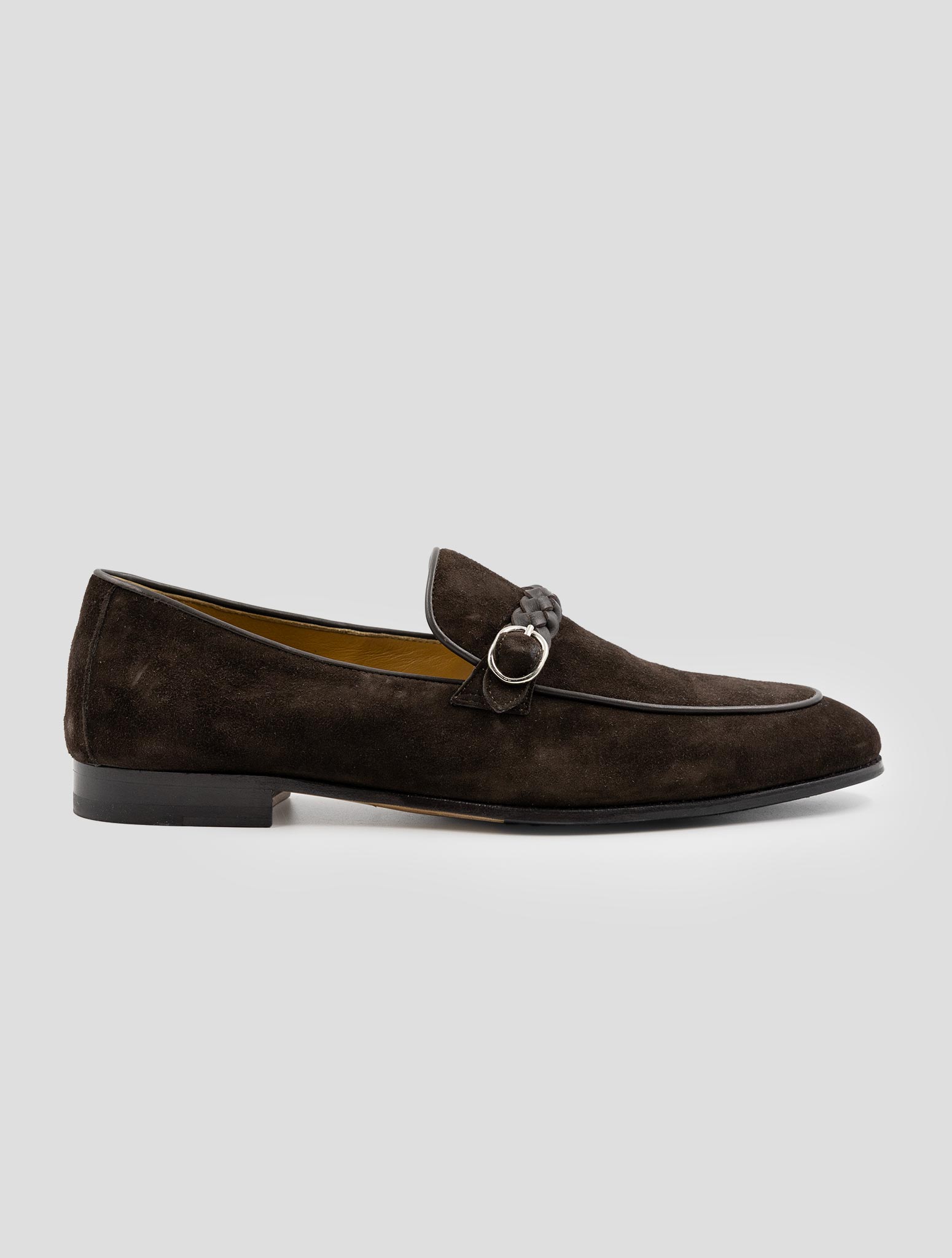 Kiton Brown Leather Suede Loafers