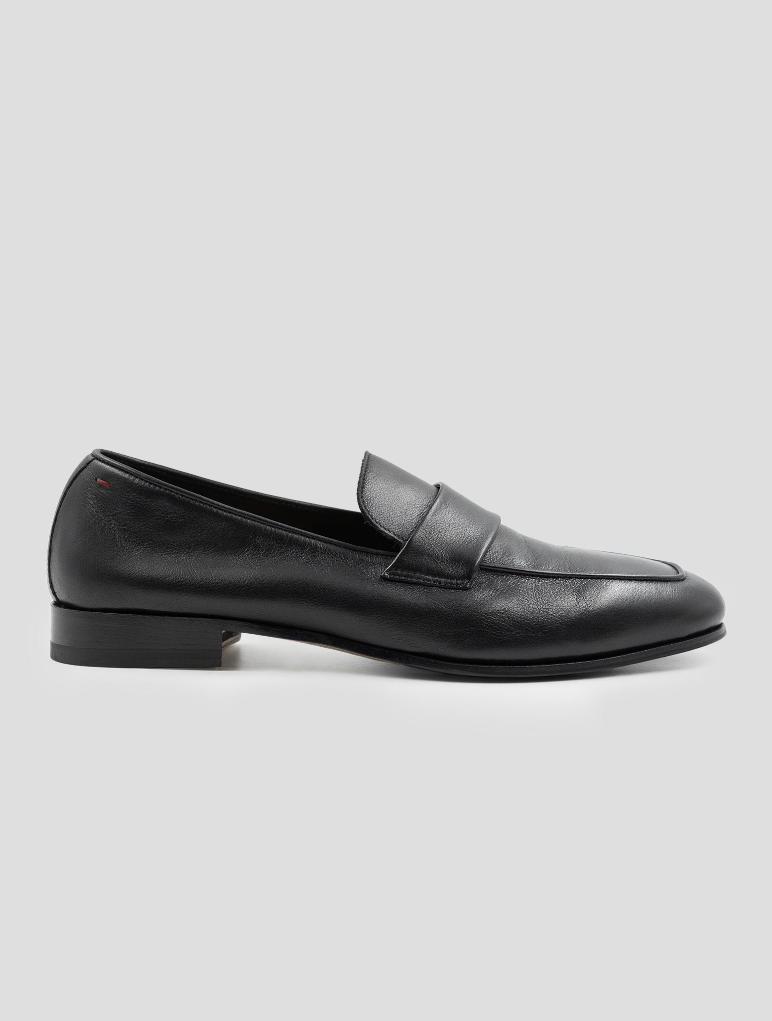 Kiton Black Leather Loafers