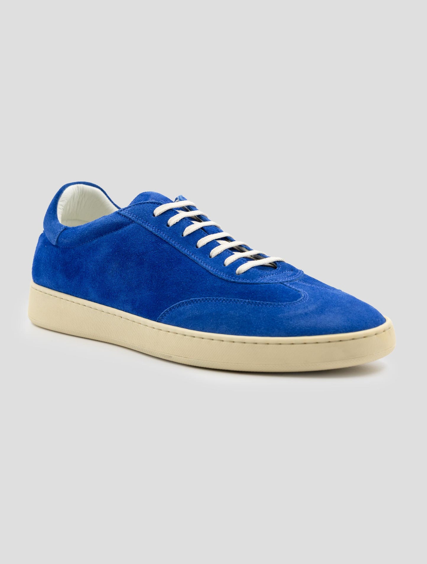 Kiton Blue Leather Suede Sneakers