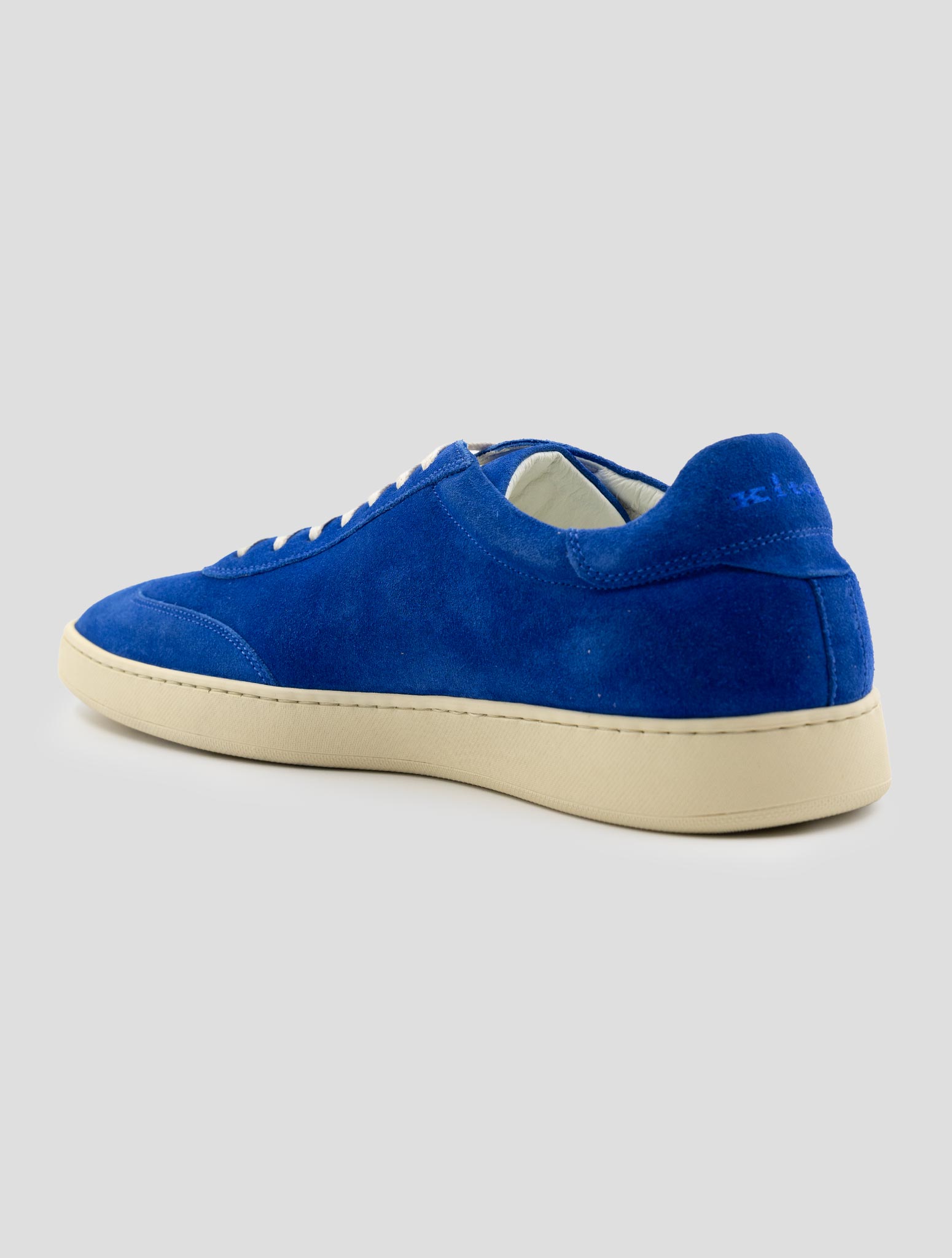 Kiton Blue Leather Suede Sneakers