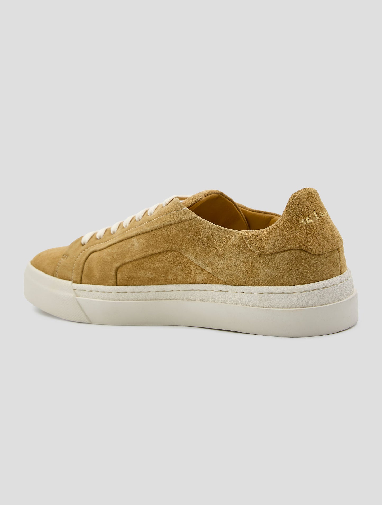 Kiton Brown Leather Suede Sneakers