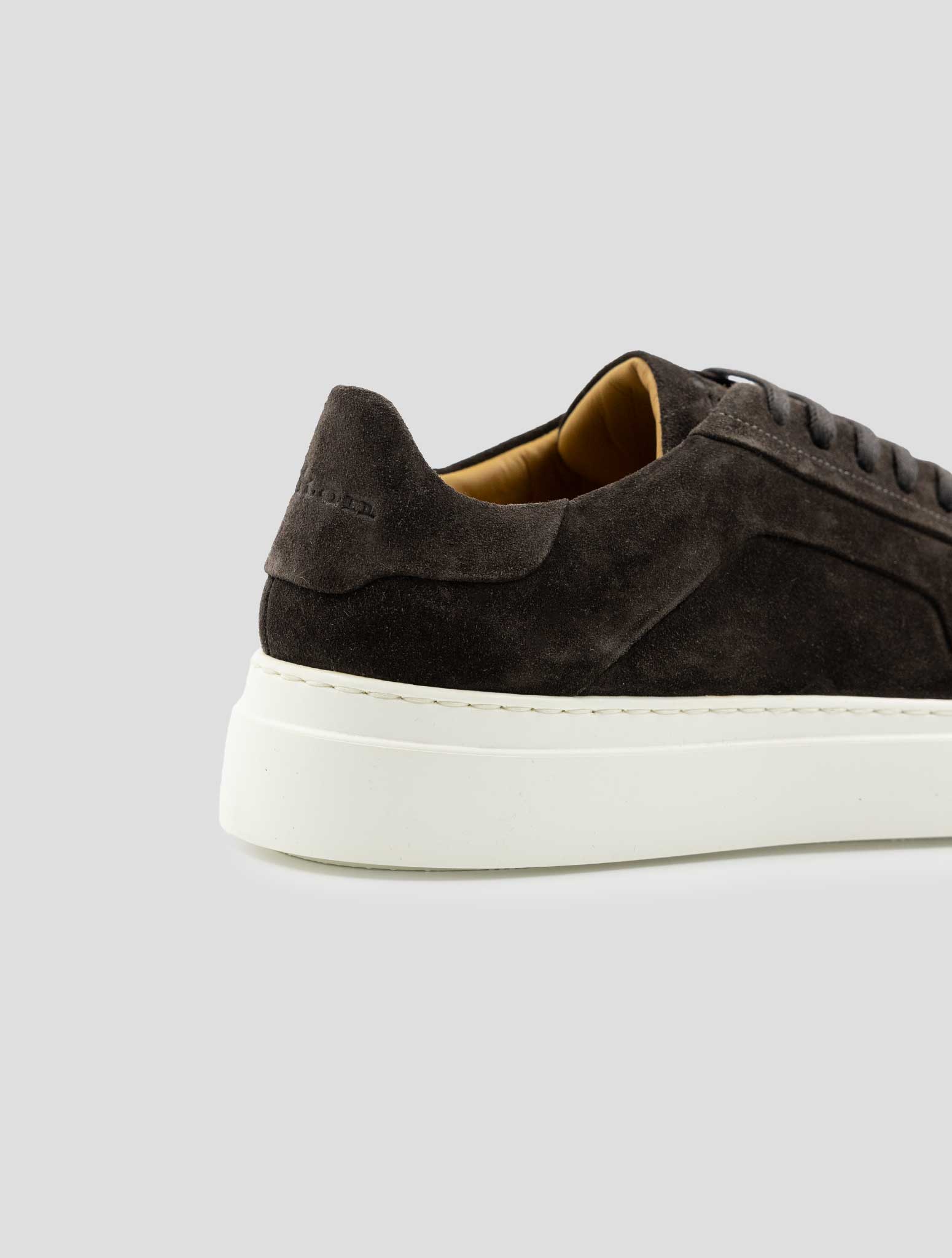 Kiton Brown Leather Suede Sneakers