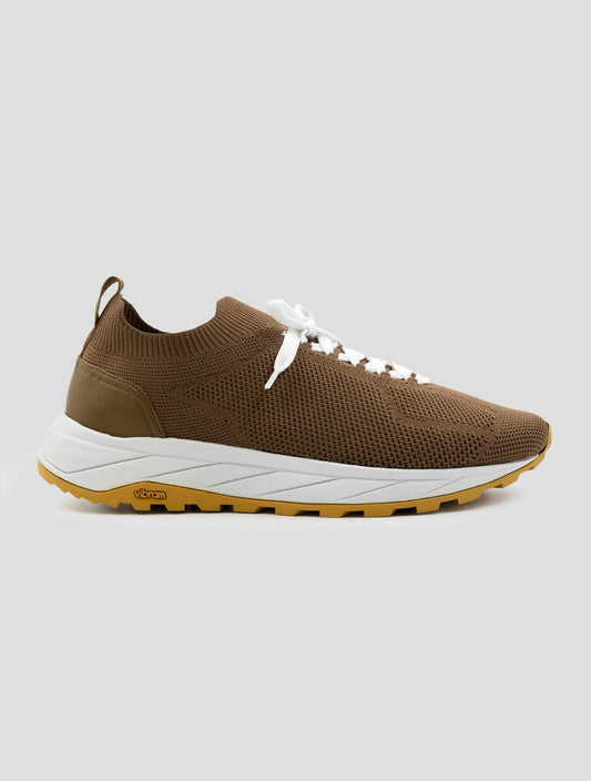 Kiton Brown Pl Pu Wool Sneakers