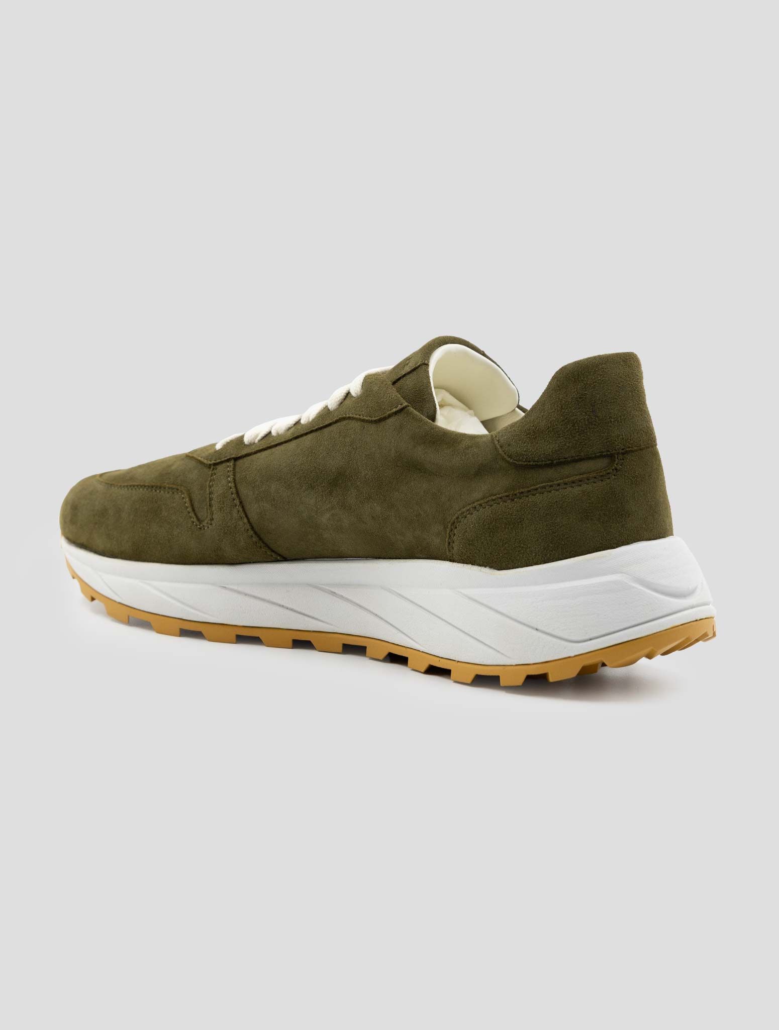 Kiton Green Leather Sneakers