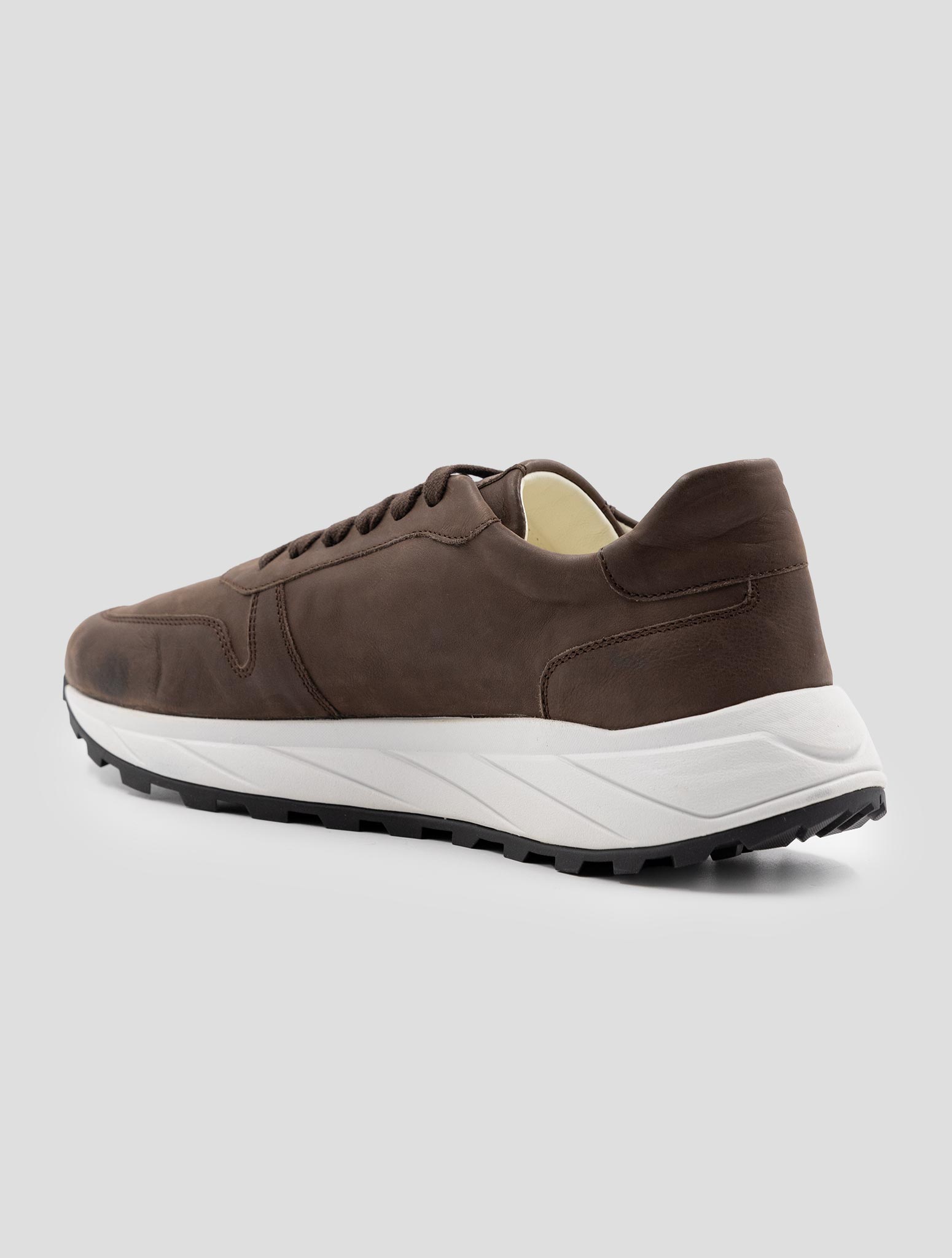 Kiton Brown Leather Sneakers