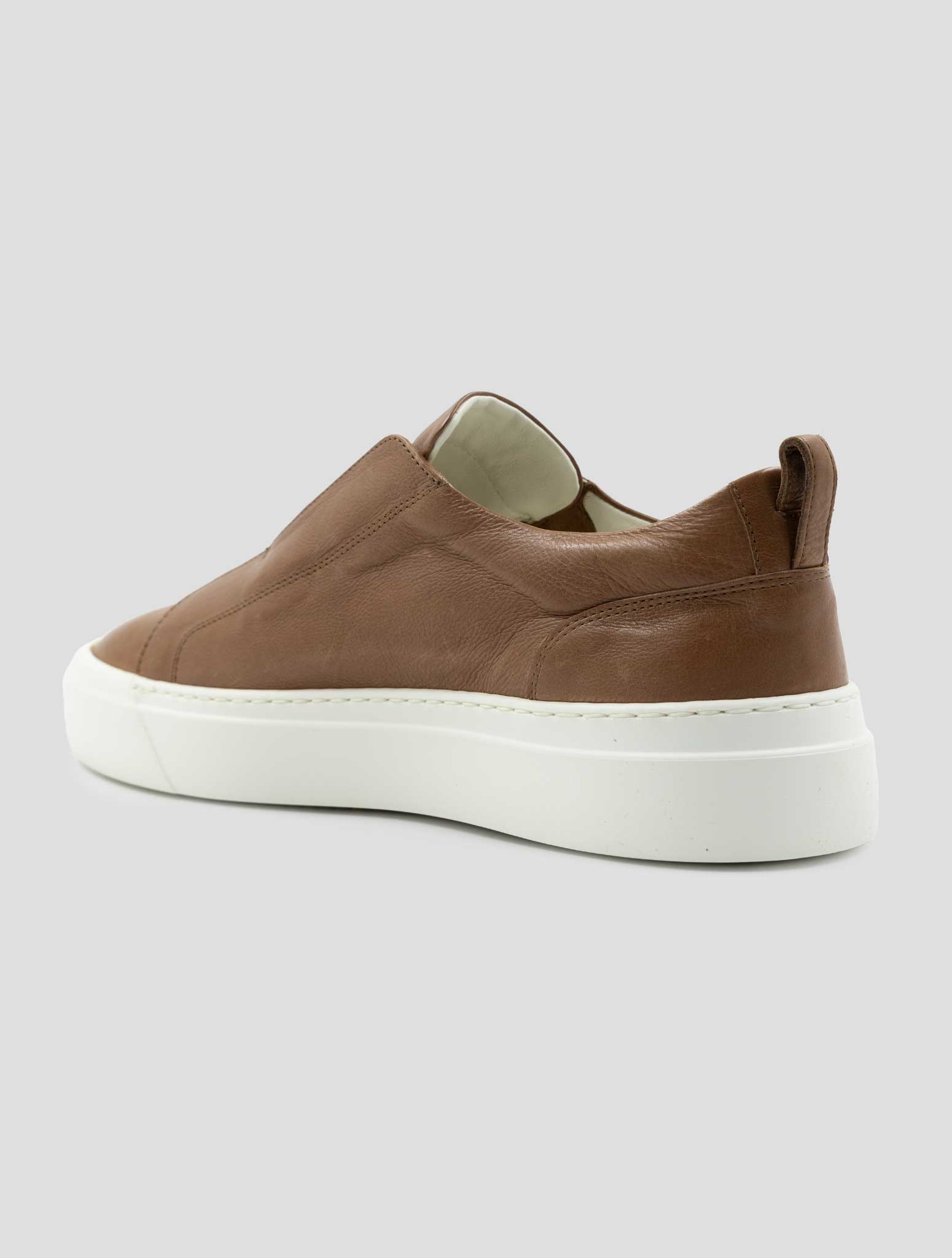 Kiton Brown Leather Sneakers