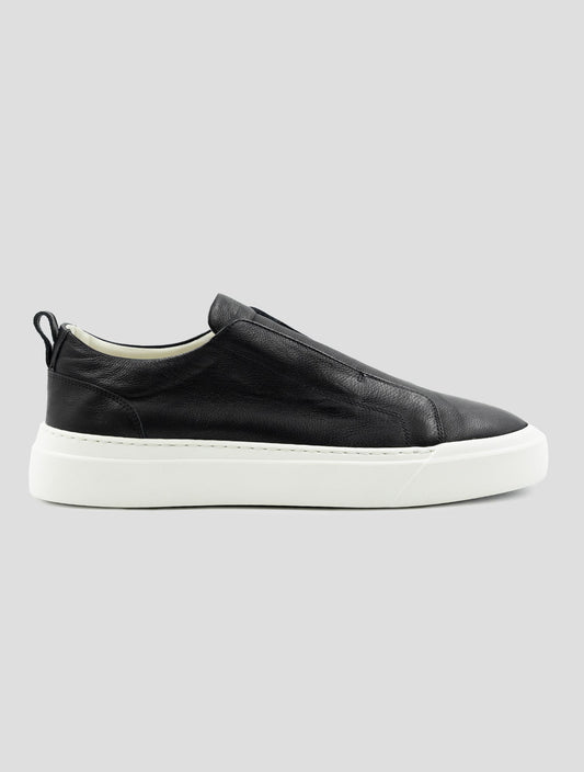 Kiton Black Leather Sneakers