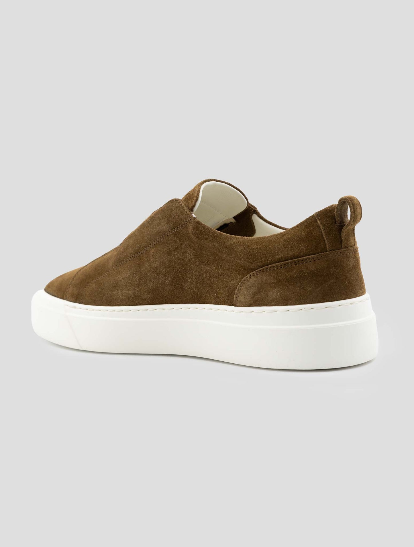 Kiton Brown Leather Suede Sneakers