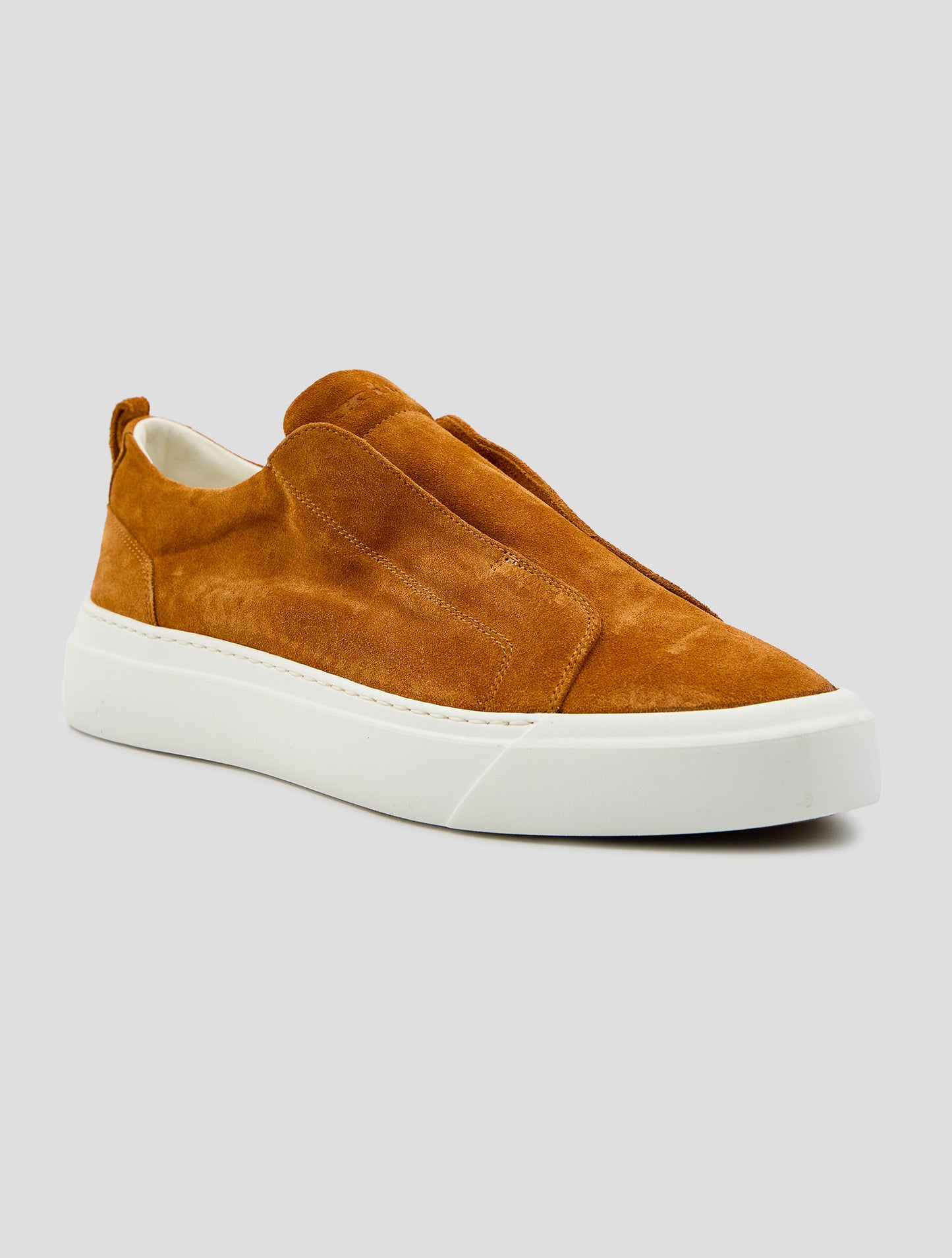 Kiton Brown Leather Suede Sneakers
