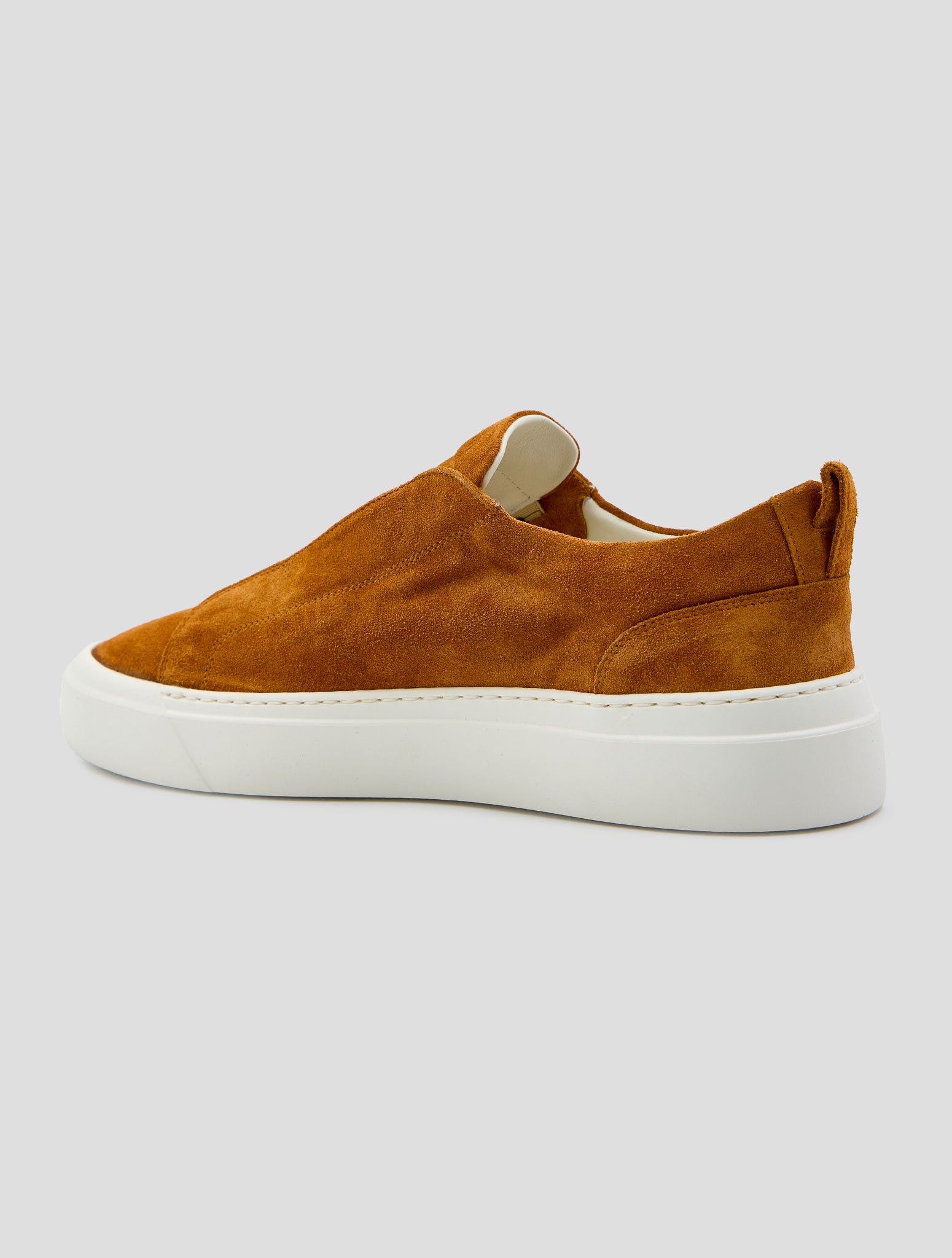 Kiton Brown Leather Suede Sneakers